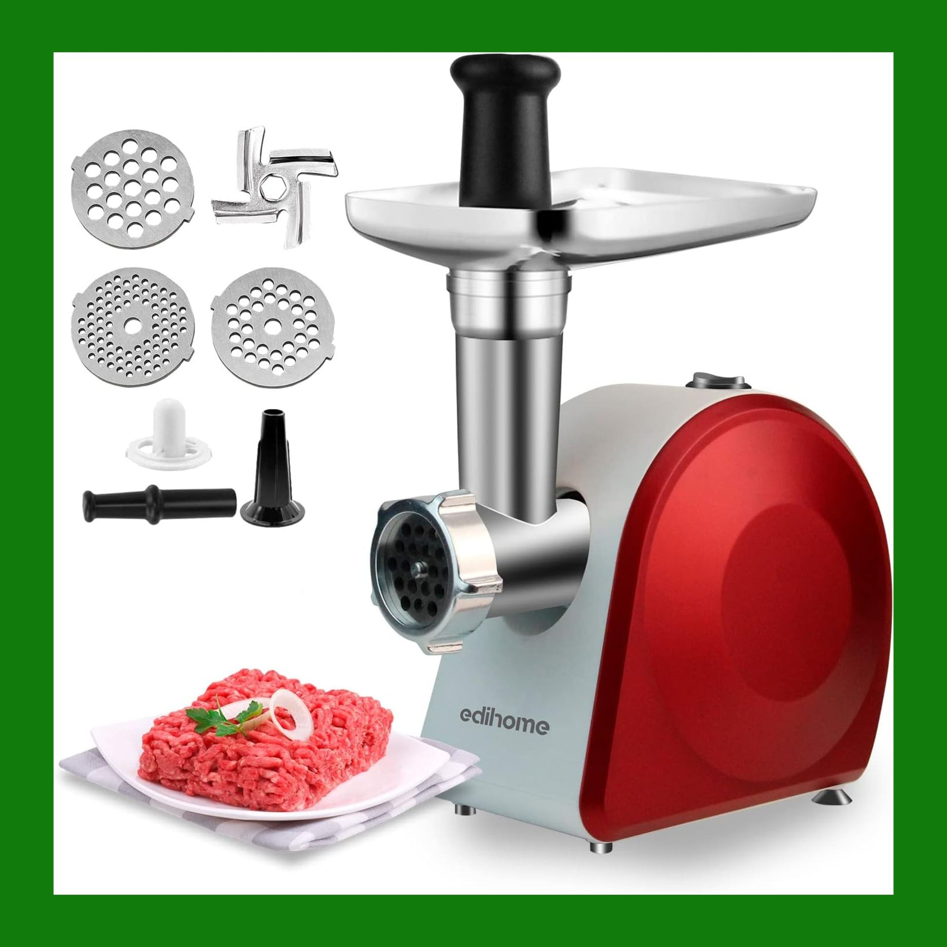 Edihome, Tritacarne Elettrico, Tritacarne Professionale, 2200W,