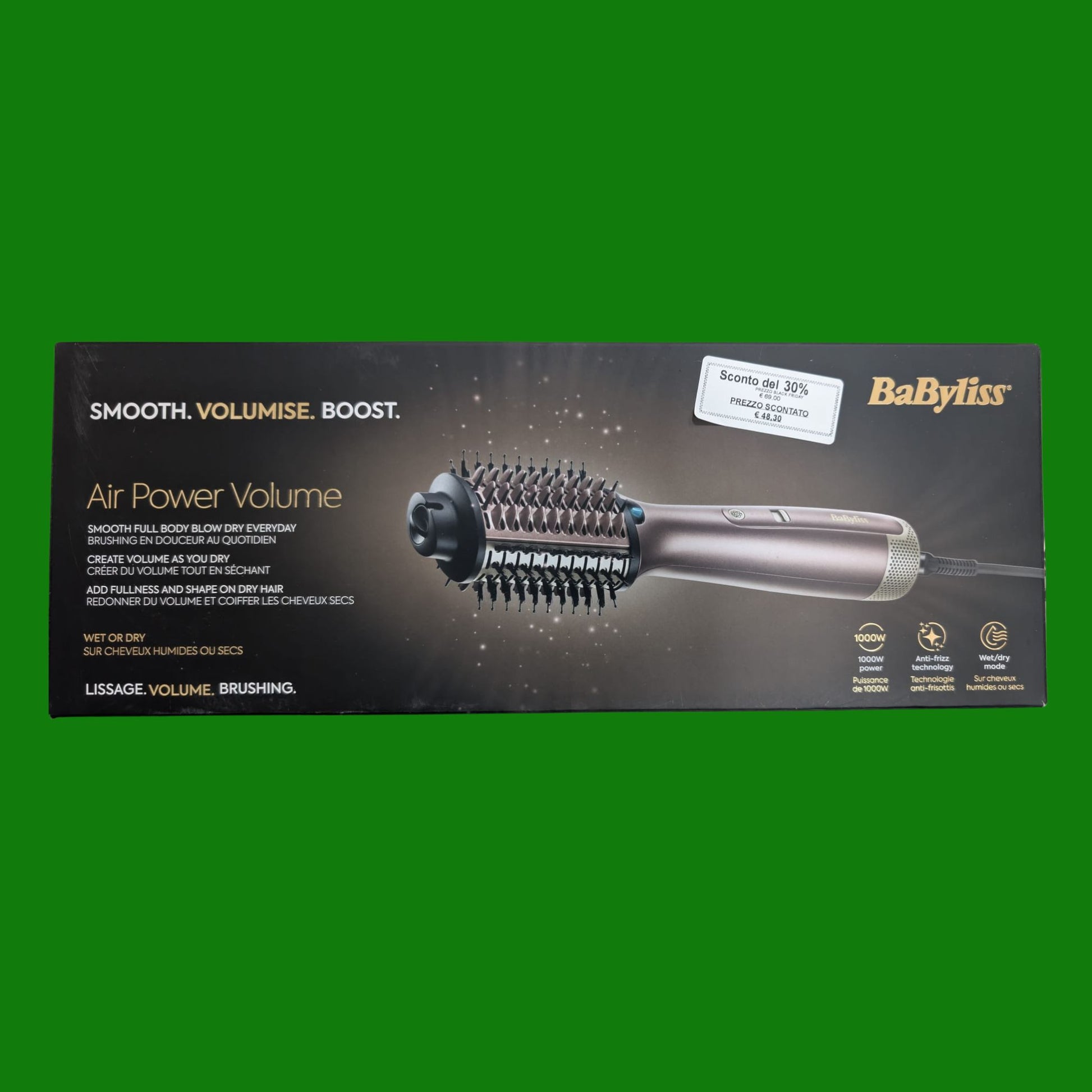 BaByliss Air Power Volume 2in1 Styler e asciugacapelli, da capelli bagnati ad asciutti
