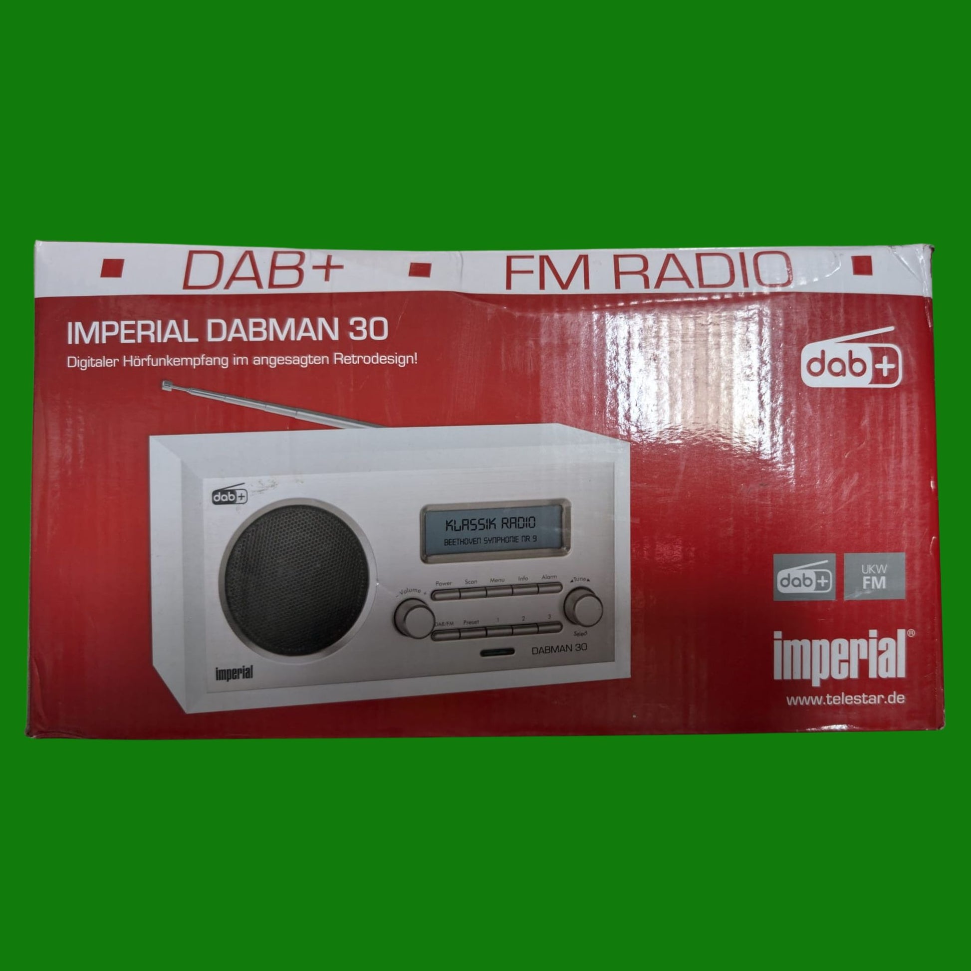 IMPERIAL Radio digitale DABMAN 30 (DAB+/DAB/FM, Aux In, alimentatore incluso) bianca, mono