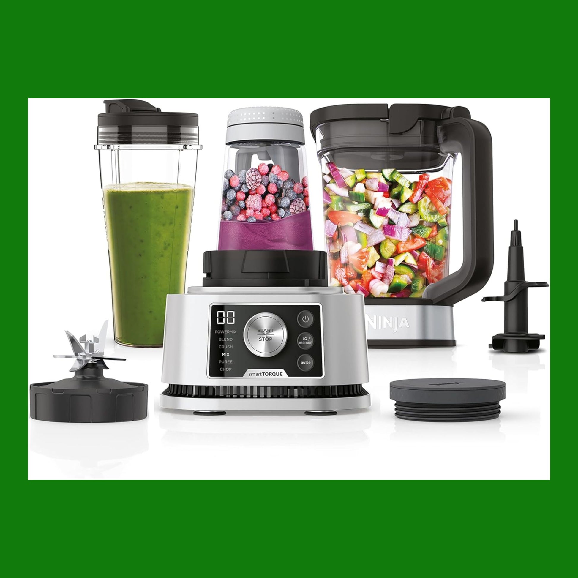 NInja Foodi Frullatore Power Nutri 3 in 1,1200 W, caraffa da 2,1L, tazza 700ml