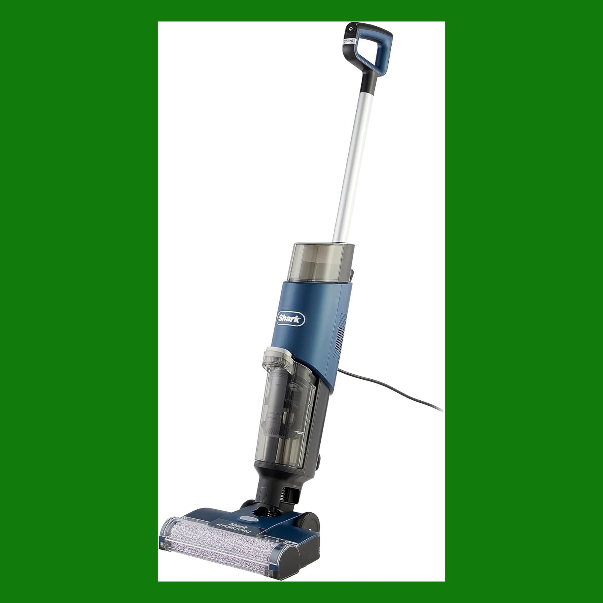 Shark HydroVac, Aspirapolvere e lavapavimenti con filo con spazzola antimicrobica, liquido multisuperficie