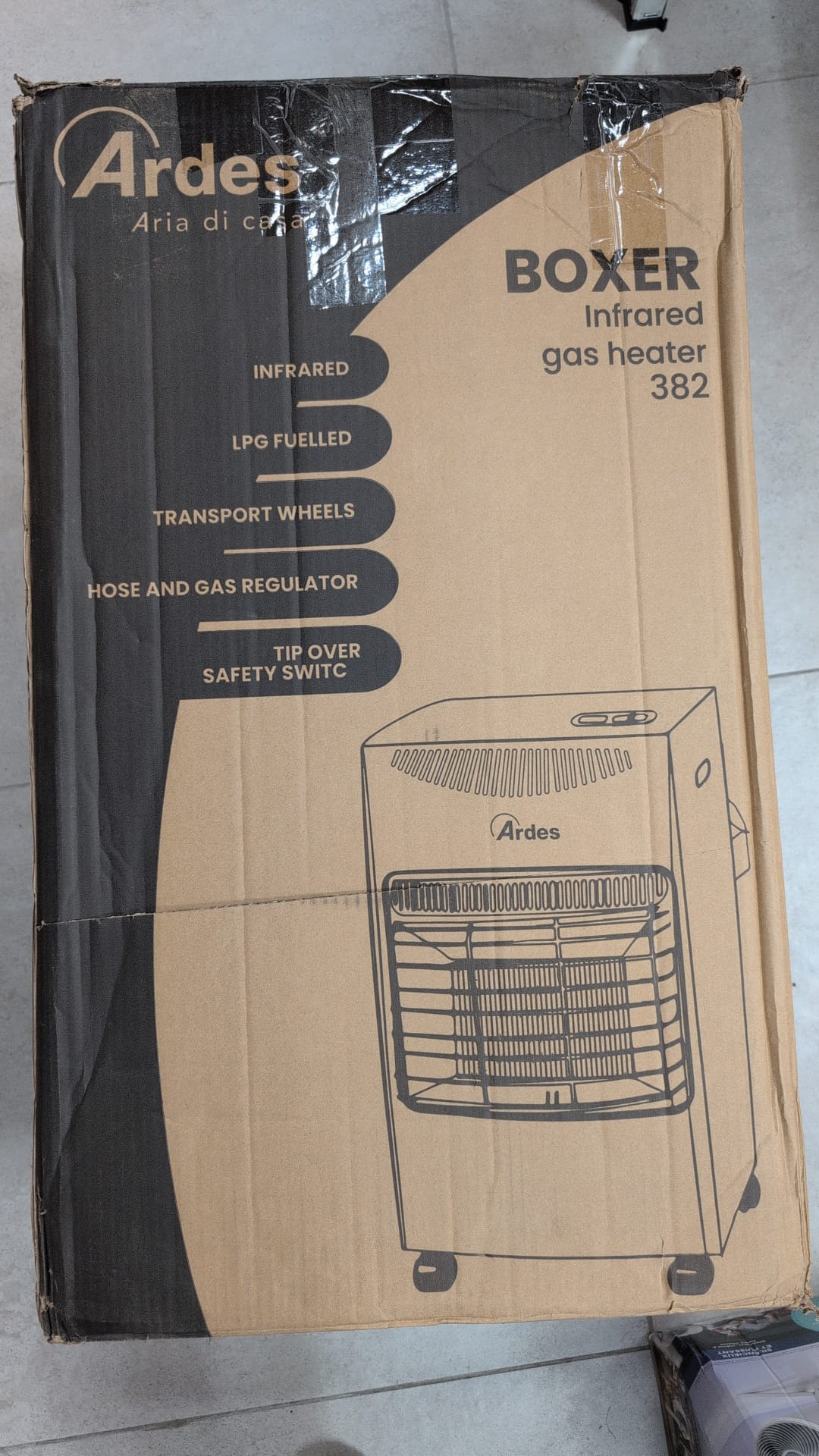 ARDES - AR382 BOXER Stufa a Gas con Bombola GPL a Infrarossi 3 Potenze