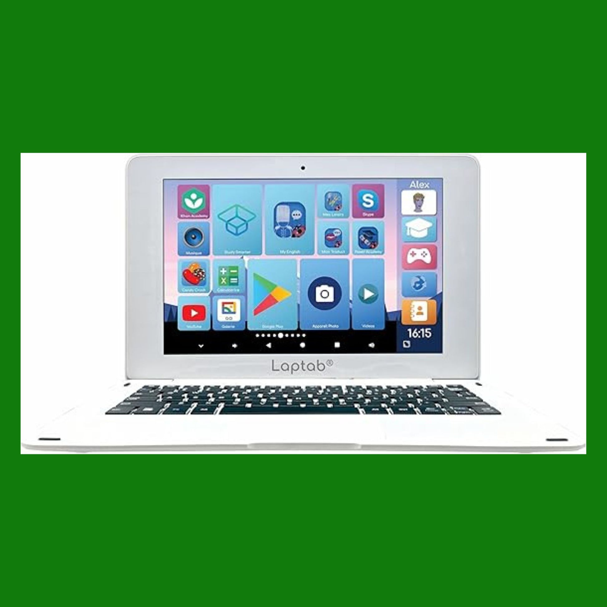 Lexibook LAPTAB® 10, Laptop con Touch Screen, Progettato per Tutta la Famiglia, Contenuti educativi e Divertenti, Powered by Android™