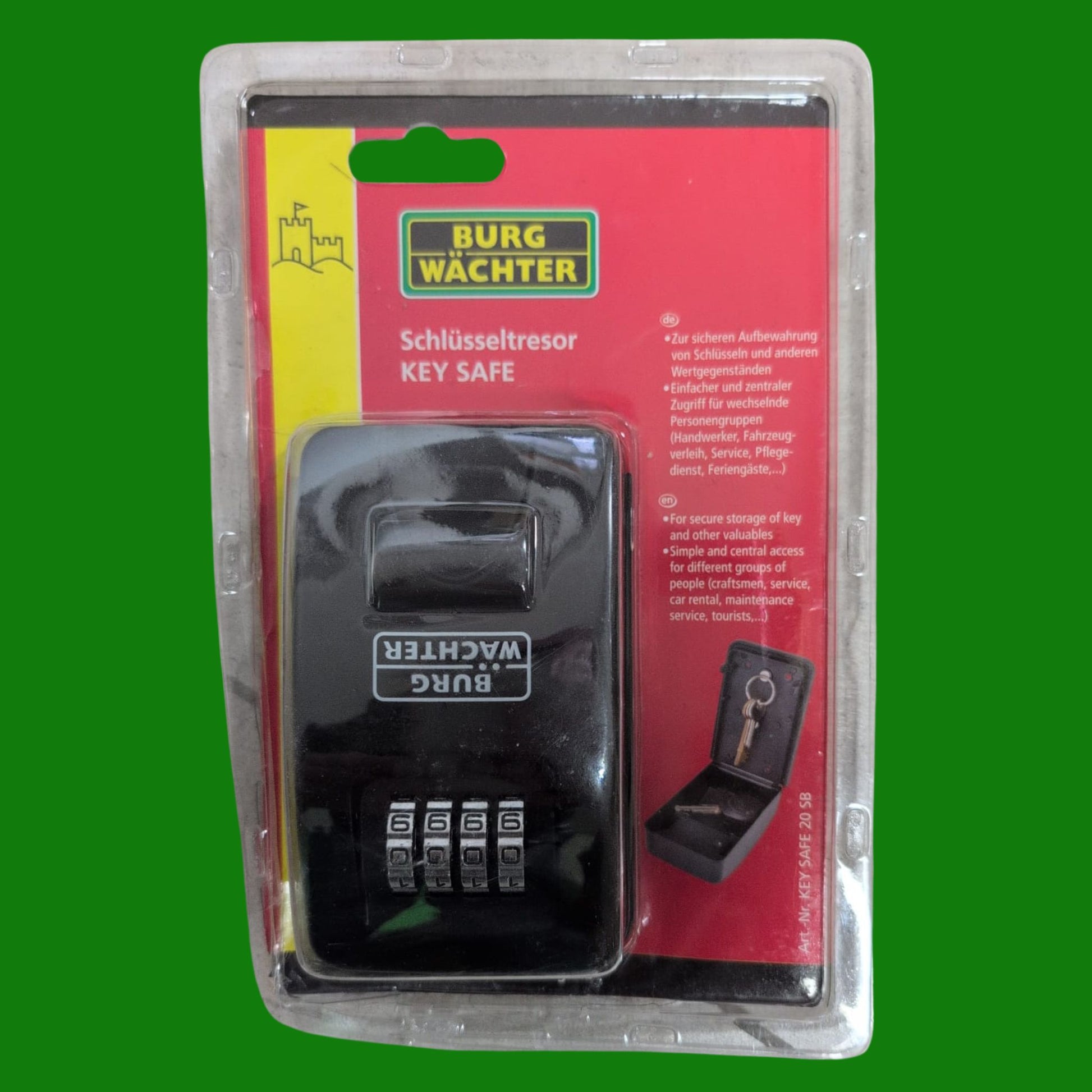 BURG-WÄCHTER Cassaforte x chiavi con codice a 4 cifre, Cassaforte piccola, Per interni ed esterni