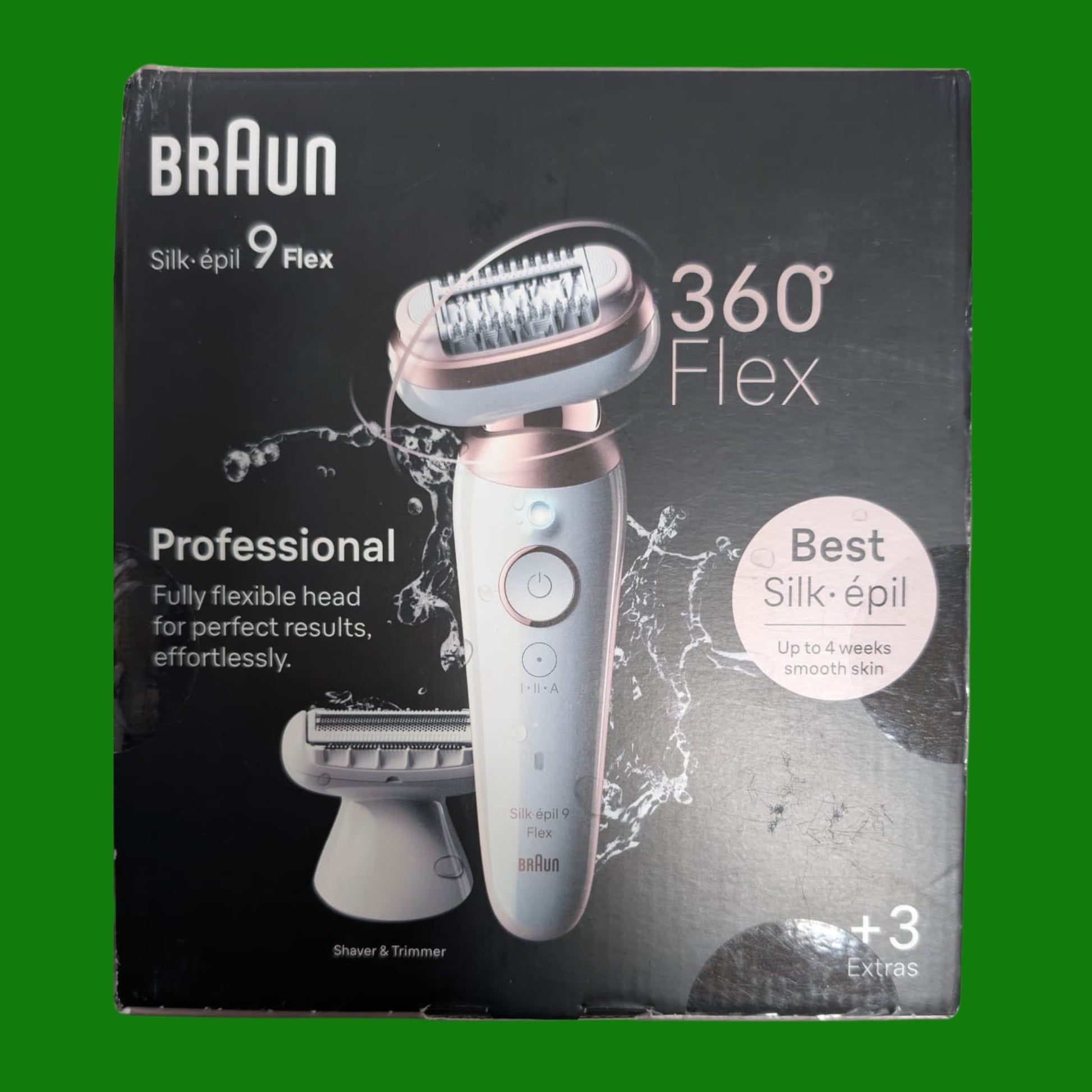 Braun Silk-épil 9 Flex Epilatore Elettrico Donna Con Testina Flessibile a 360° Per Epilazione Semplice
