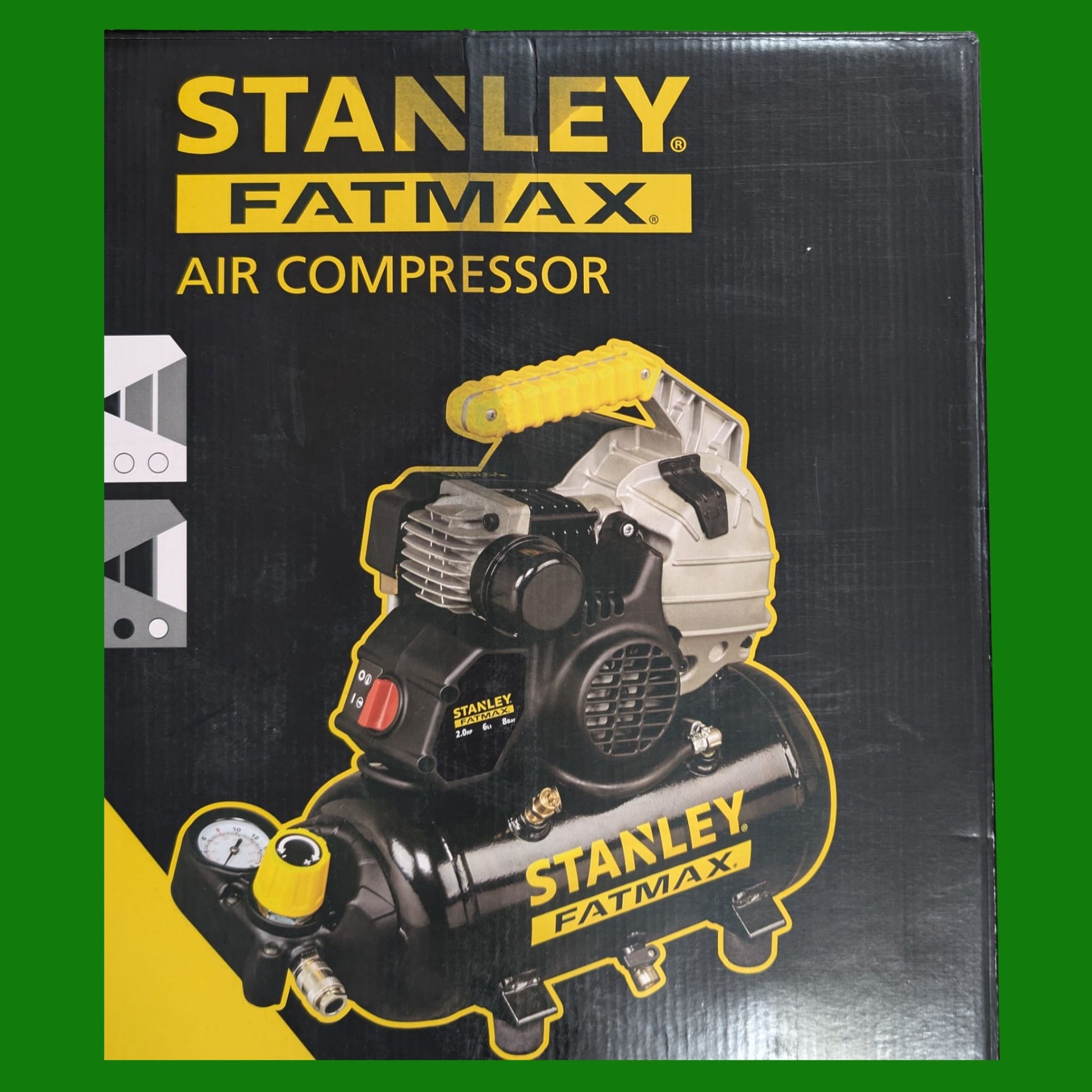 Stanley 2017203 HY 227/8/6E - Compressore compatto, elettrico, pressione 8 bar, serbatoio 6 l, potenza motore 2 CV