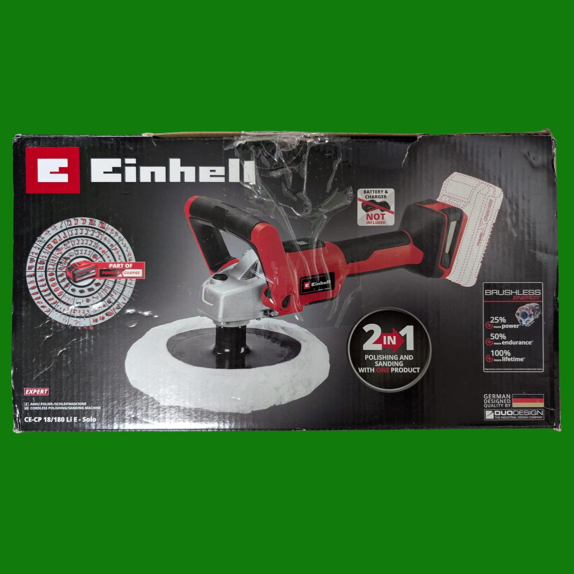 Einhell CE-CP 18/180 Li E-Solo Lucidatrice/levigatrice a batteria Power X-Change