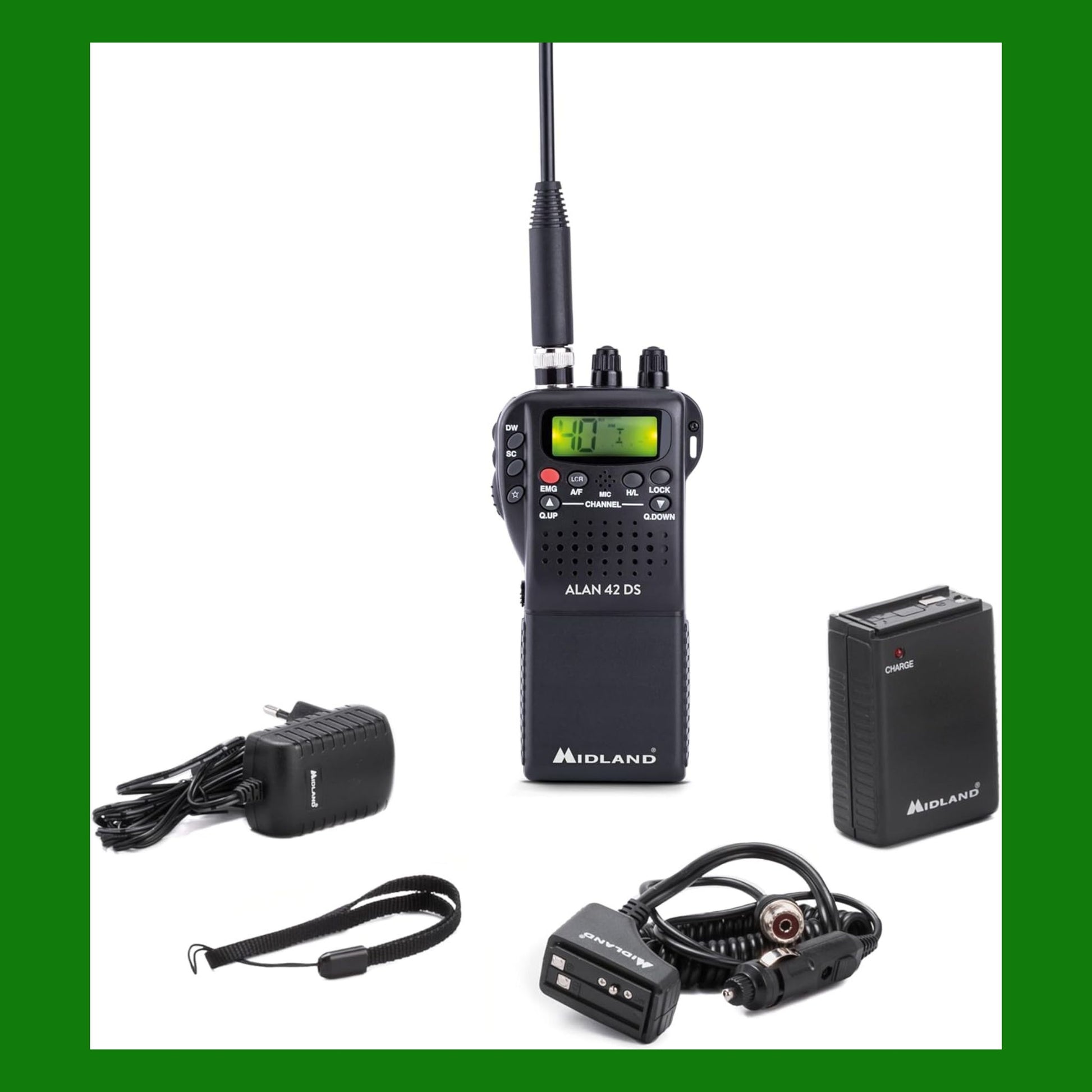 Midland - Radio CB Ricetrasmittente Portatile Senza Licenza Alan 42 DS