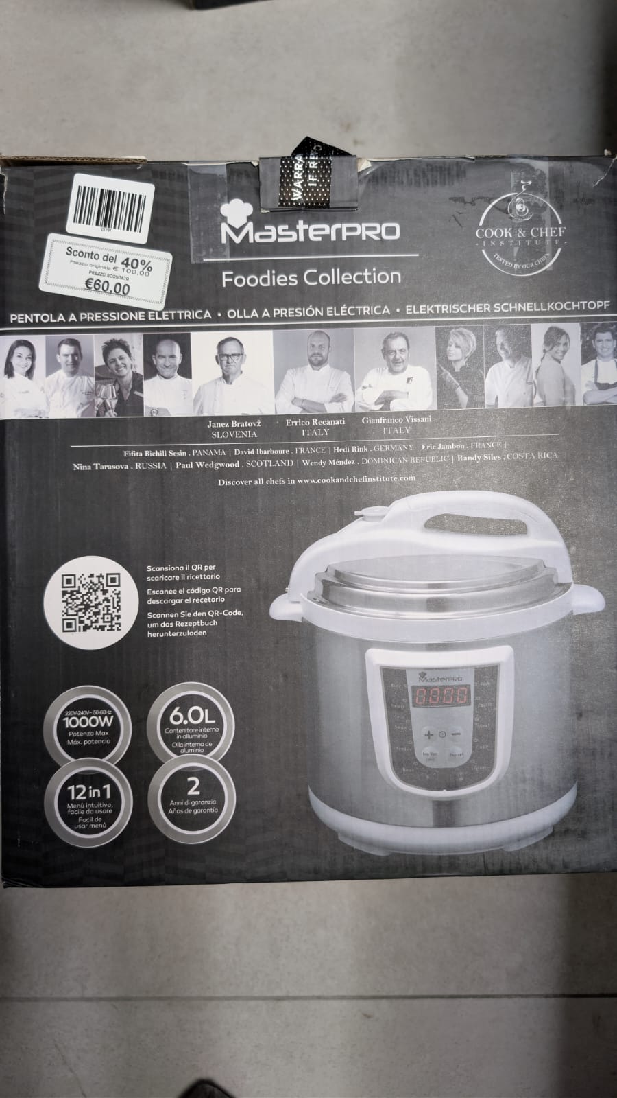 Pentola a pressione elettrica MasterPro