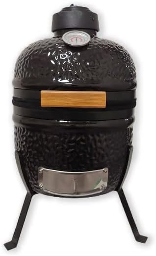Giabri Kamado - Barbecue a Carbone, 13", Ø esterno 31,5 cm, Griglia in Acciaio