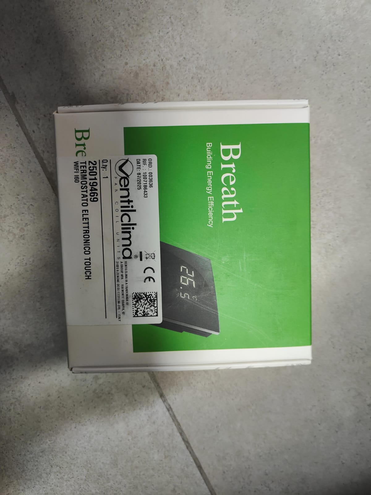 BREATH TERMOSTATO VENTICLIMA 25019469