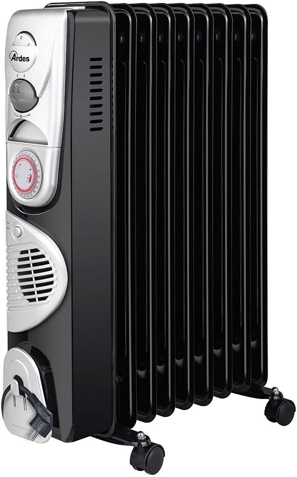 Ardes OILO9 TURBO TIME Radiatore ad Olio Elettrico con 9 Elementi,