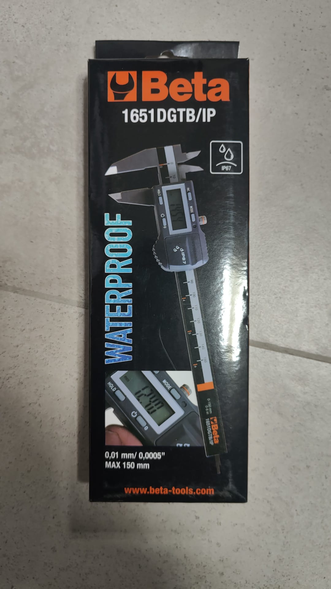 BETA - Calibro digitale a corsoio lettura centesimale grado di protezione IP67 1/100 DGTB/IP67 0-150MM