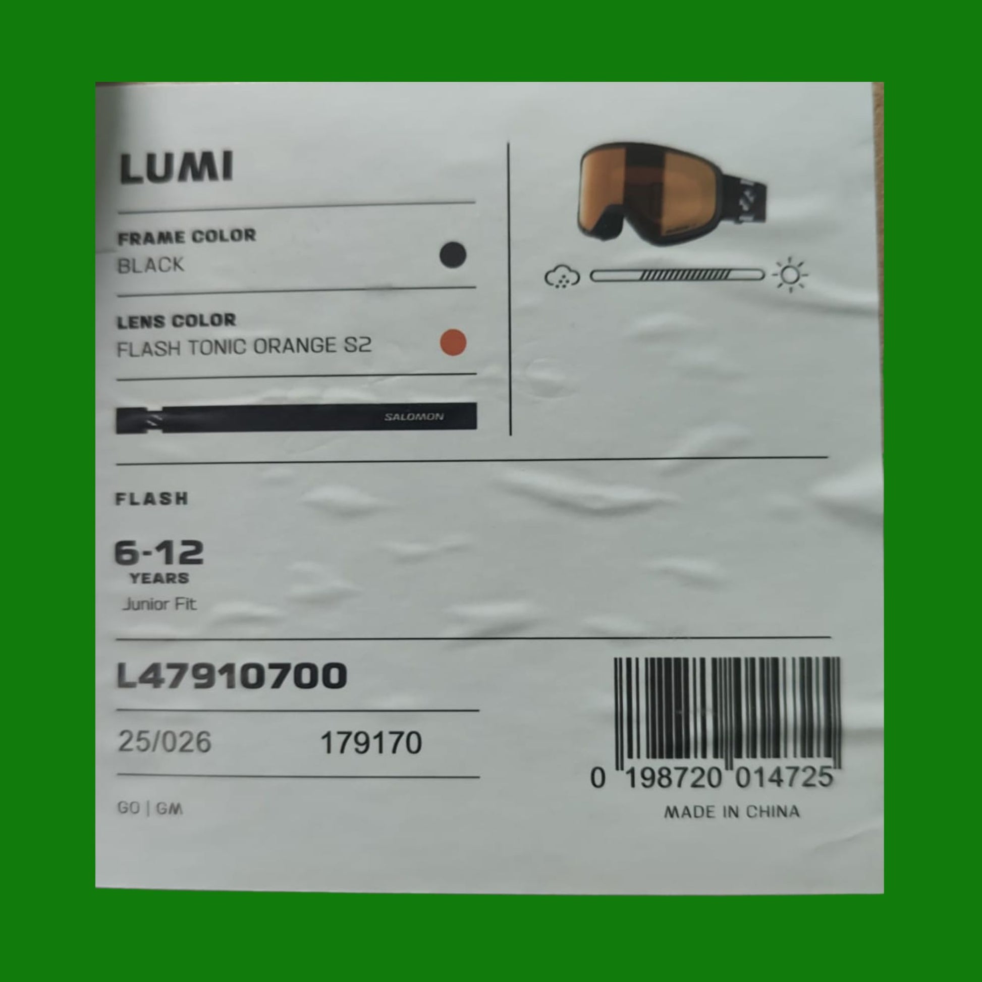 maschera da sci Salomon LUMI ACCESS Negro/Tonic Naranja