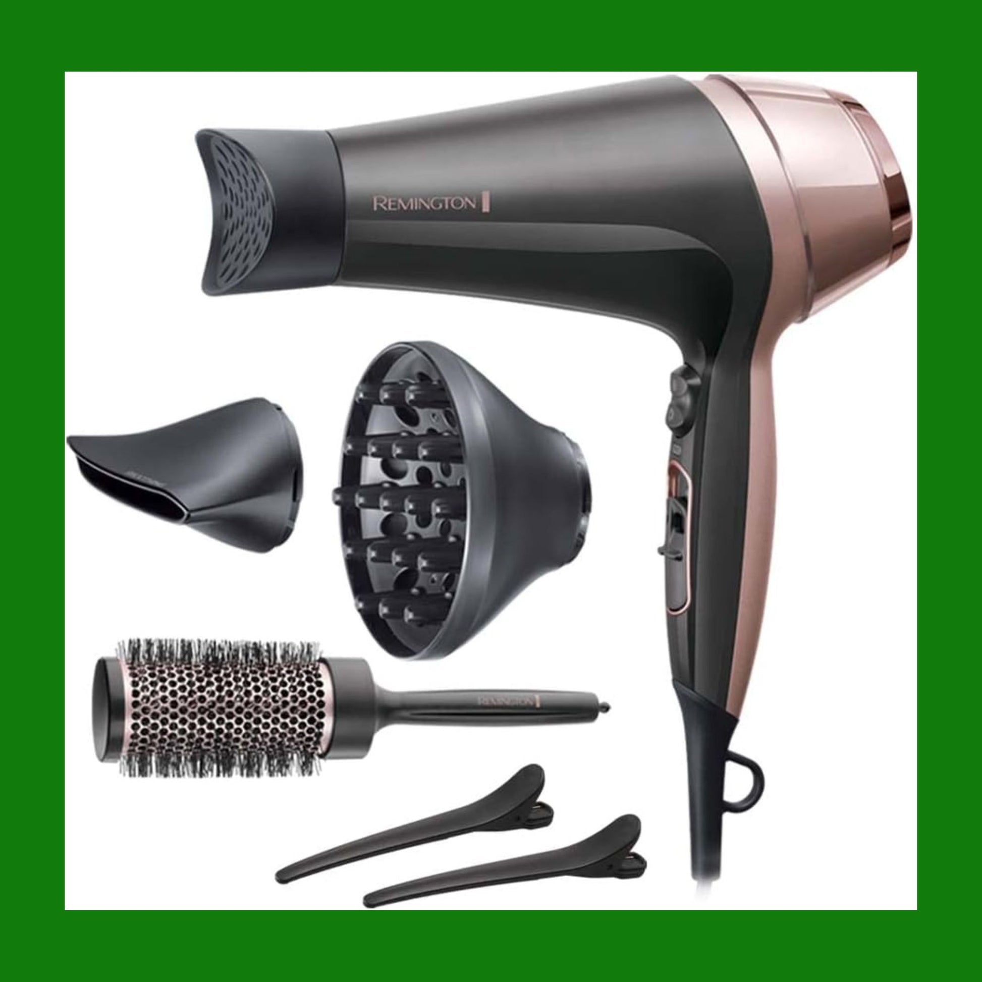 Remington Asciugacapelli 2200W - Asciuga, Piastra e Arriccia - 3 accessori per lo styling