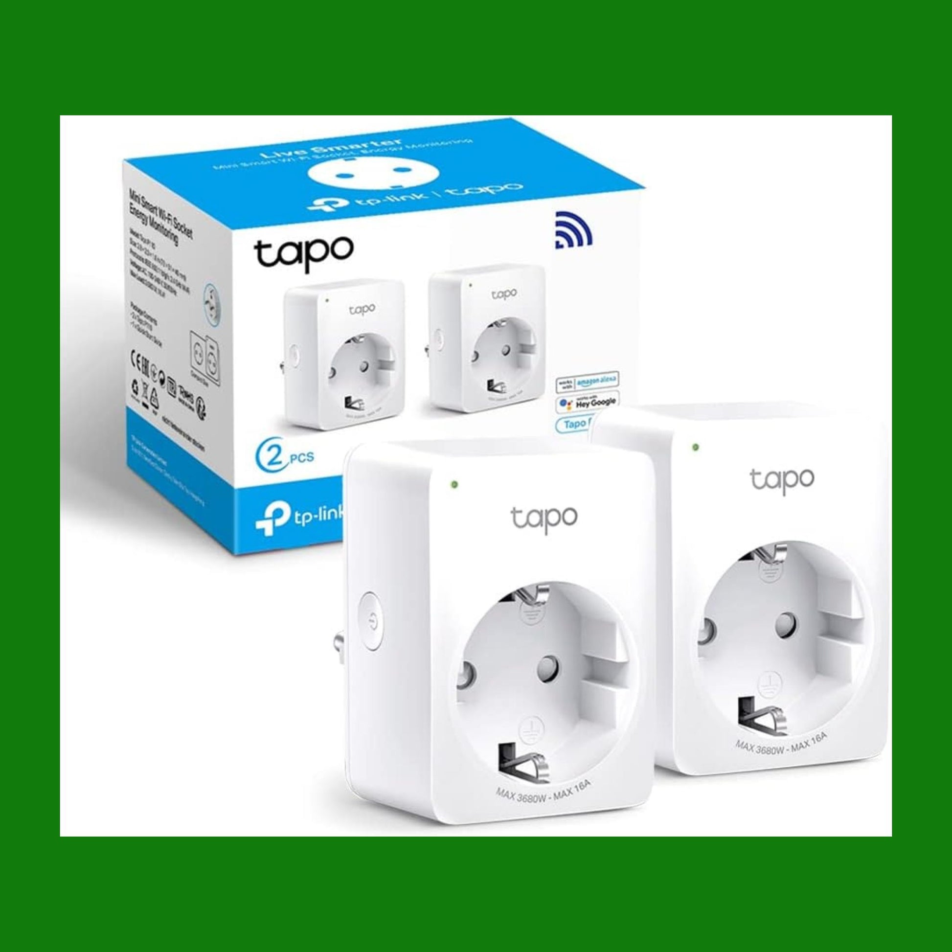 Tapo P110 (Confezione da 2 Pezzi) Presa Intelligente con Monitoraggio Energia