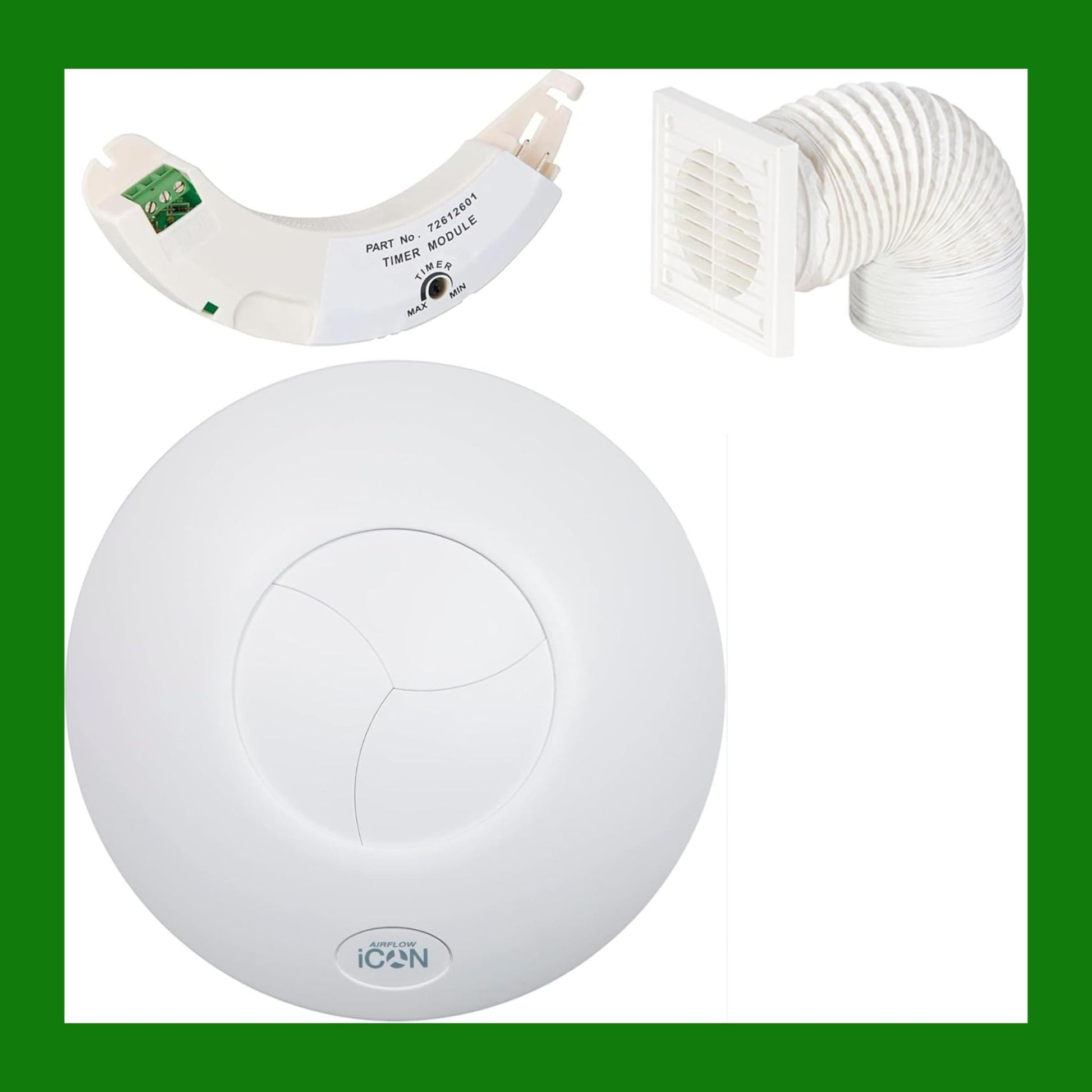 Airflow iCON 15 Kit Ventilatore Estrazione con Timer - 100mm/4
