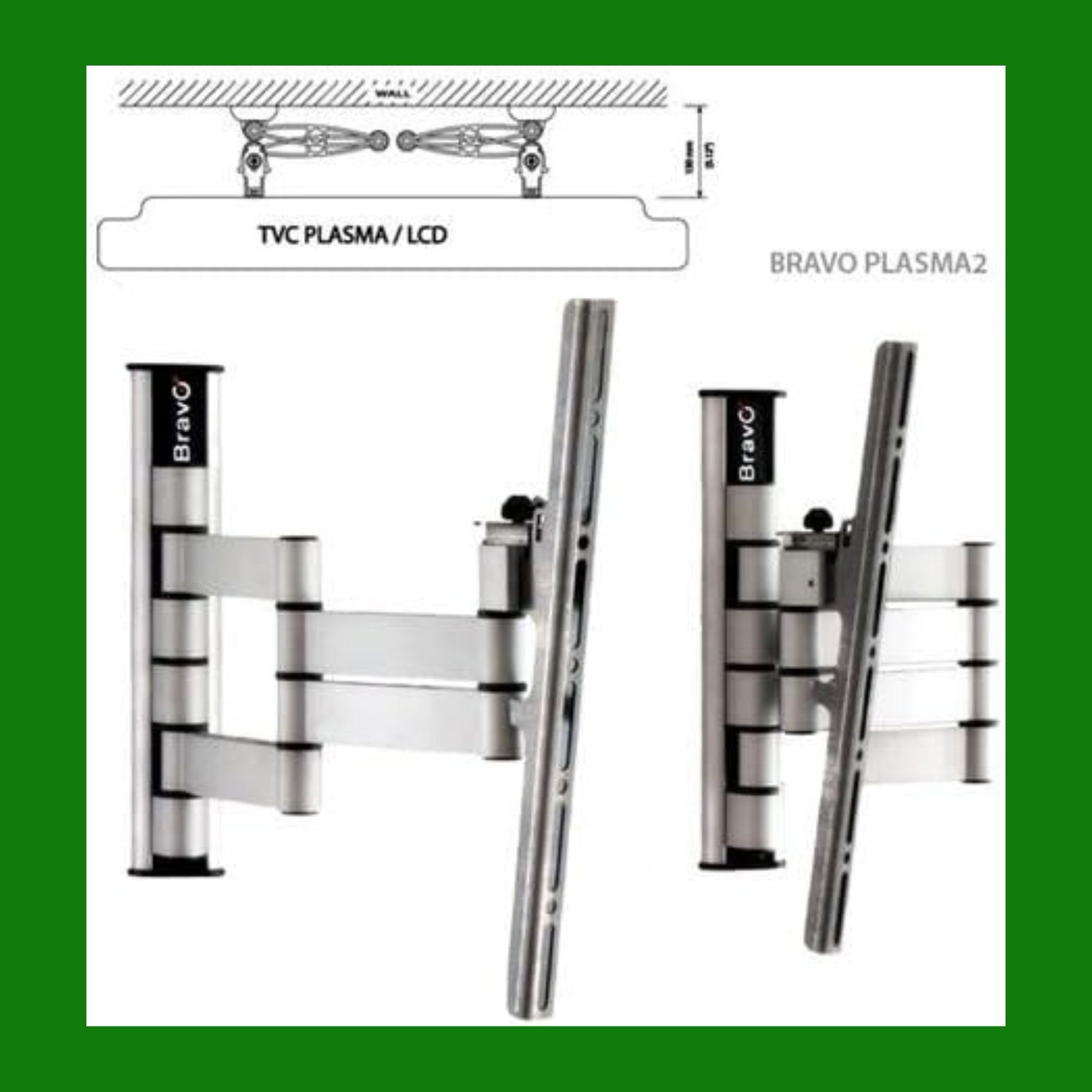 Bravo Plasma 2 BK - Supporto da parete per schermo al plasma, 37-50"