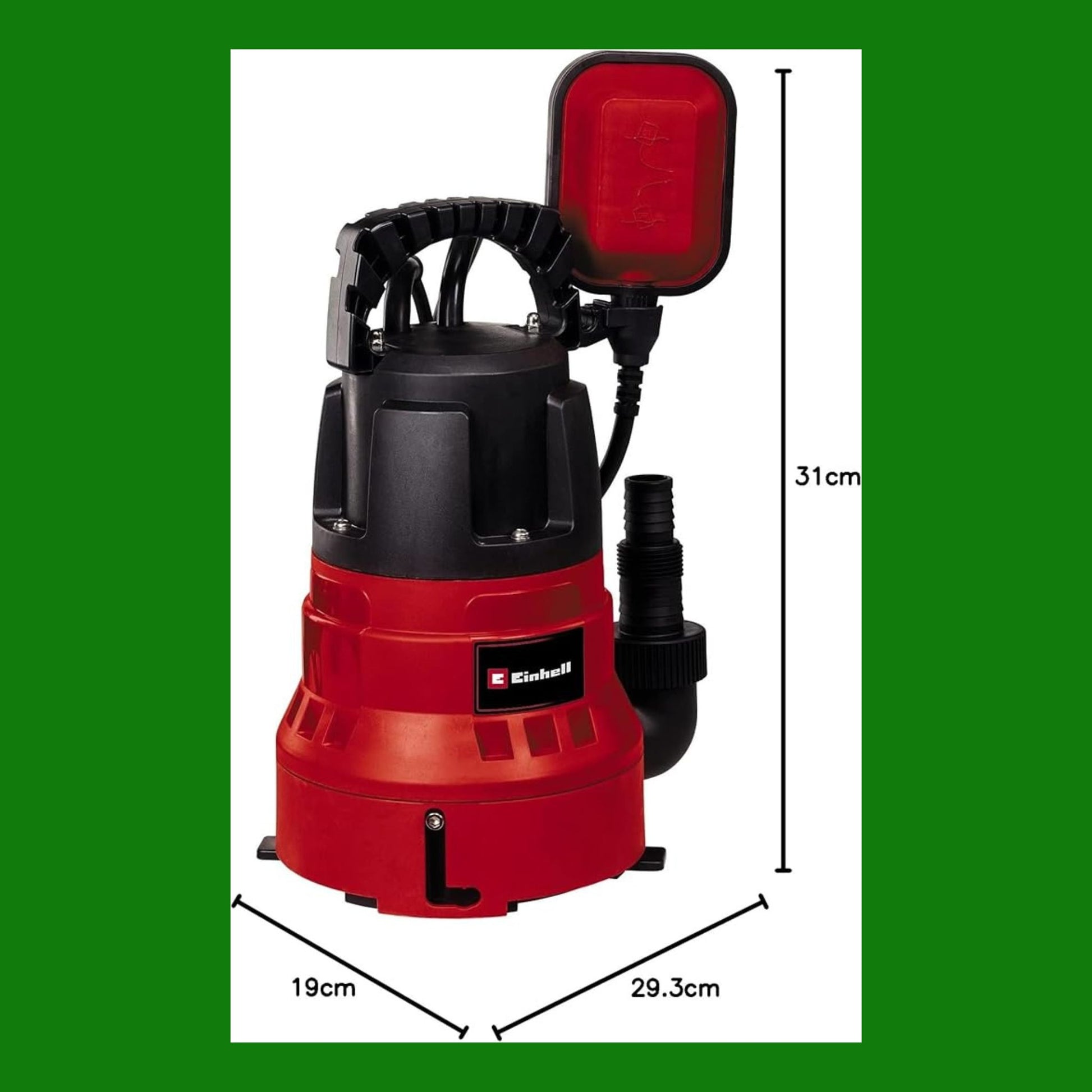 Einhell Pompa per acque scure GC-DP 7035 LL (700 W, aspirazione superficiale fino a 1 mm, portata di 16.000 L/h, 0,8 bar, immersione fino a 7 m, commutabile per acque scure e chiare)