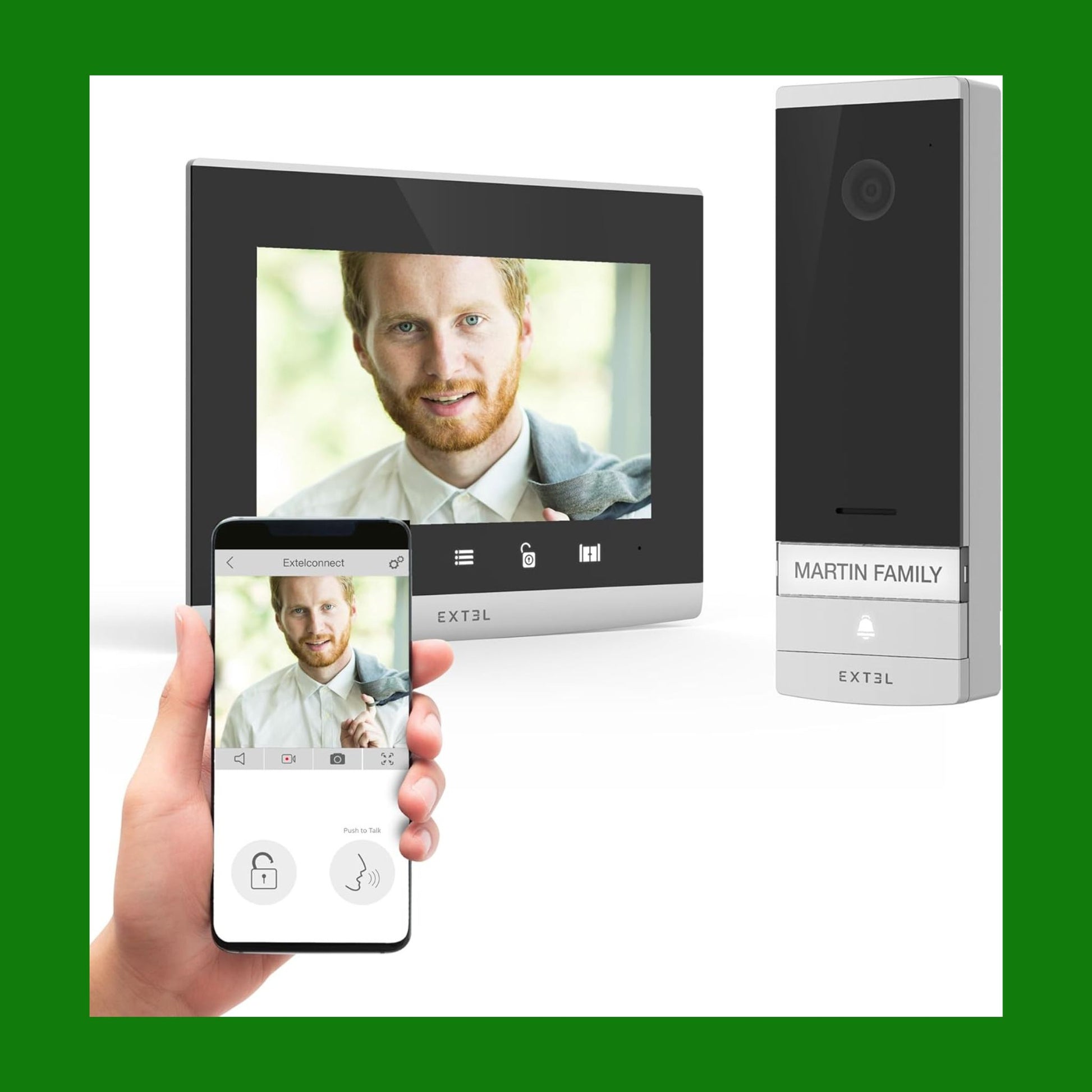 EXTEL Connect 2 Videocitofono Wi-fi Intelligente, Monofamiliare