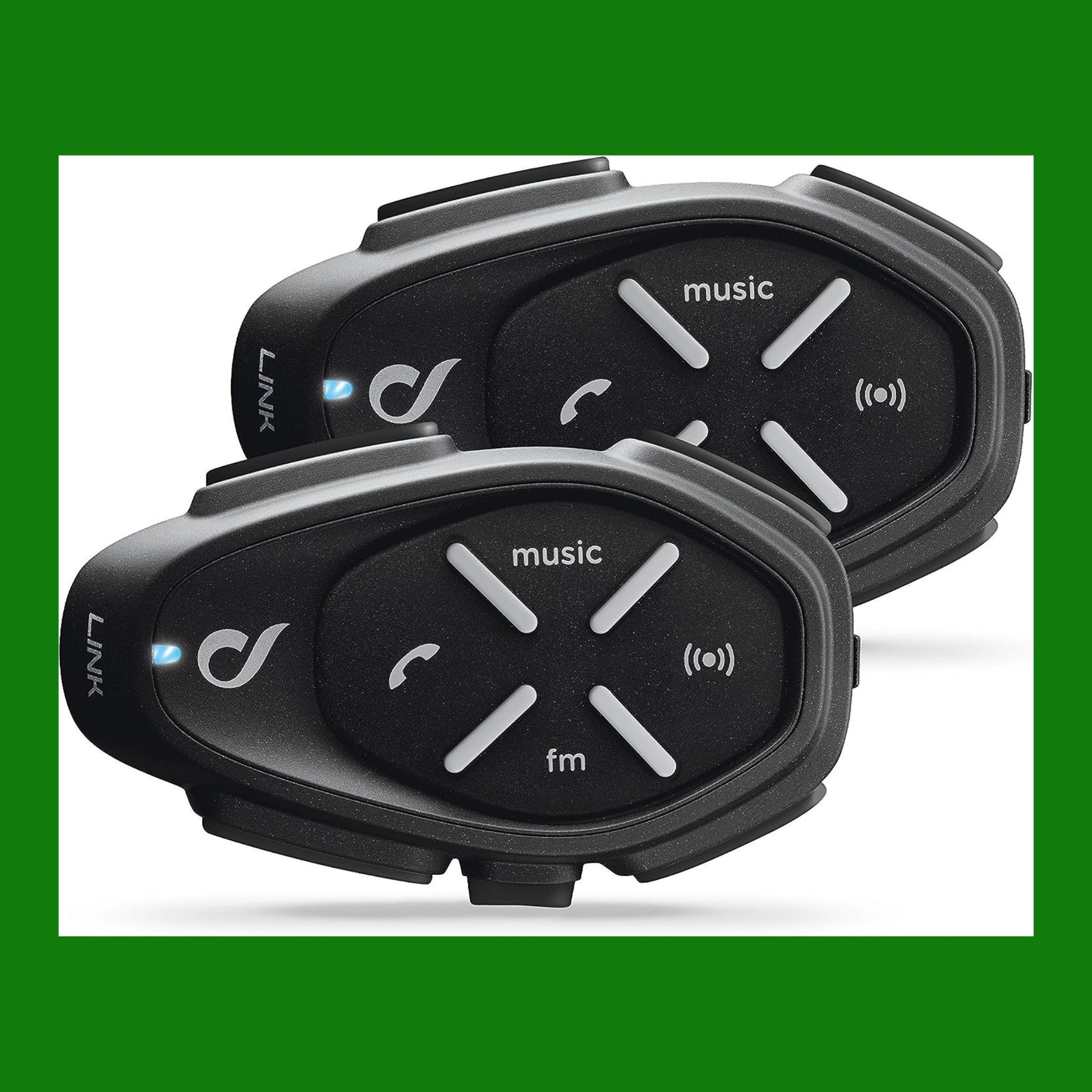 INTERPHONE LINK HD- Doppio - Interfono Casco Moto Auricolari Stereo Alta Fedeltà