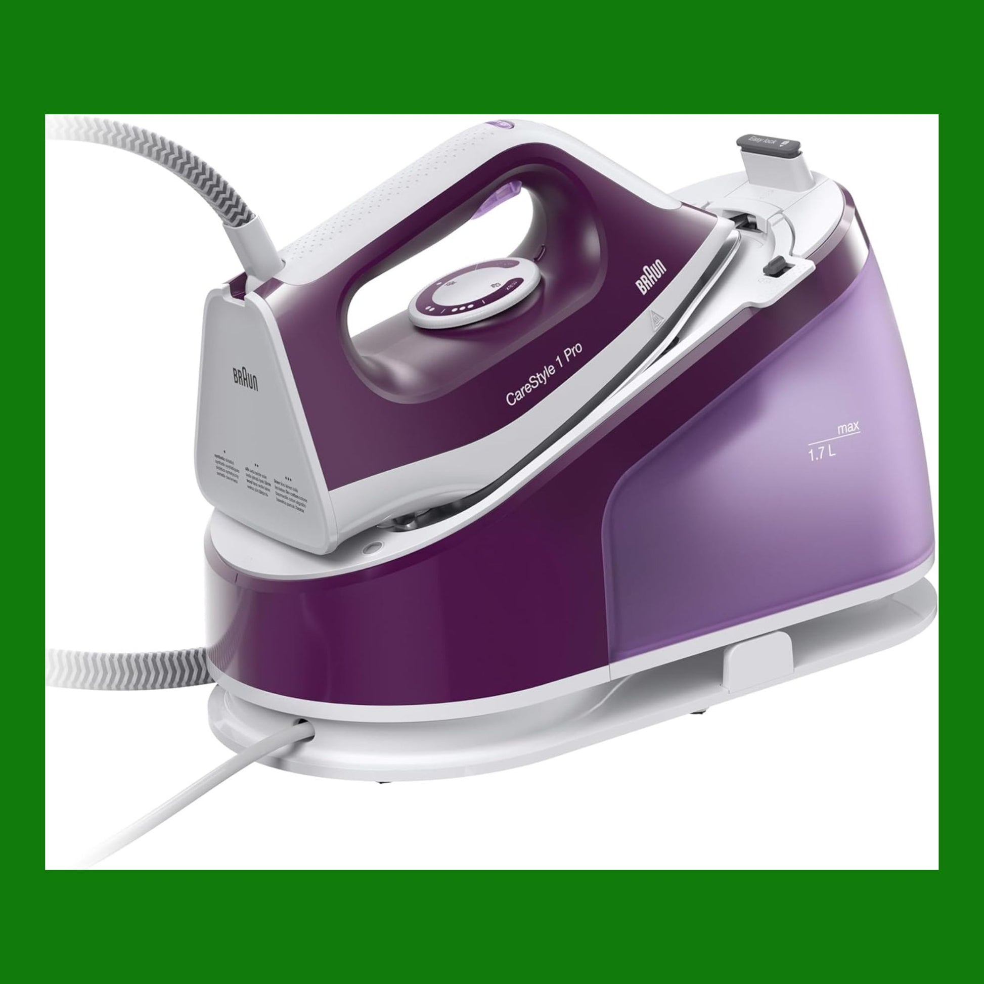 Braun Carestyle1 IS1514VI, 5 Anni di Assistenza, Ferro Generatore di Vapore, Carica Continua, Termostato Regolabile, Tanica 1.7L Removibile, Autospegnimento, Colpo Vapore 380g/min, Sistema Sicurezza