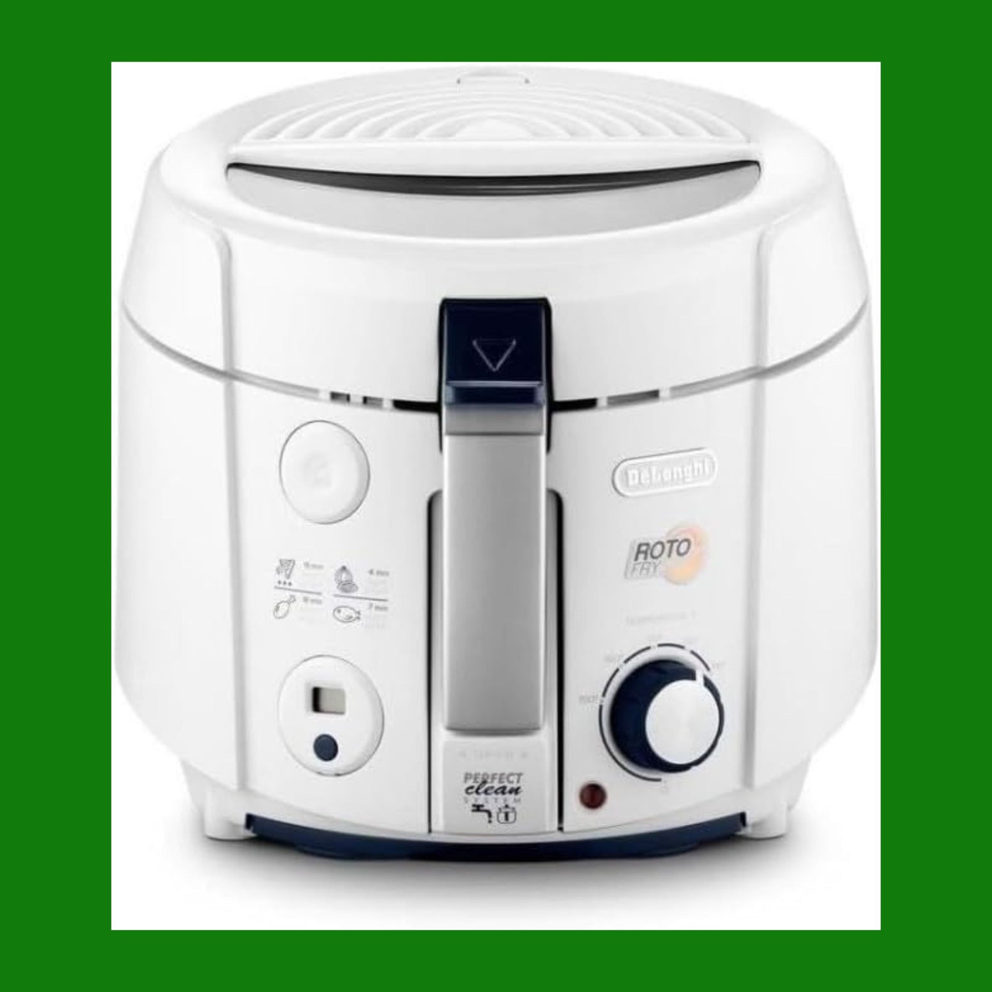 De'Longhi F38436 RotoFry Friggitrice, 1800 W, 1.5 Litri, Plastica, Bianco
