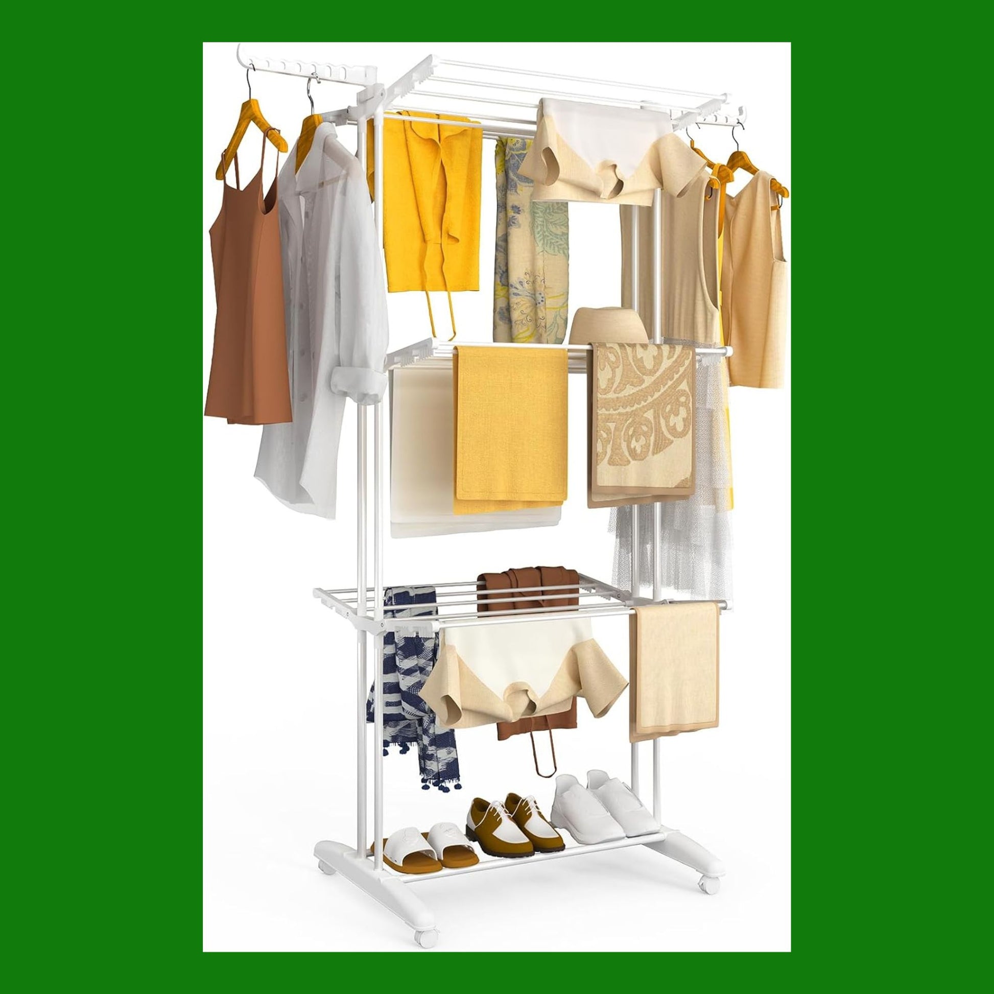 VOUNOT® Stendino Verticale Salvaspazio a 4 Livelli 125x62x173 cm