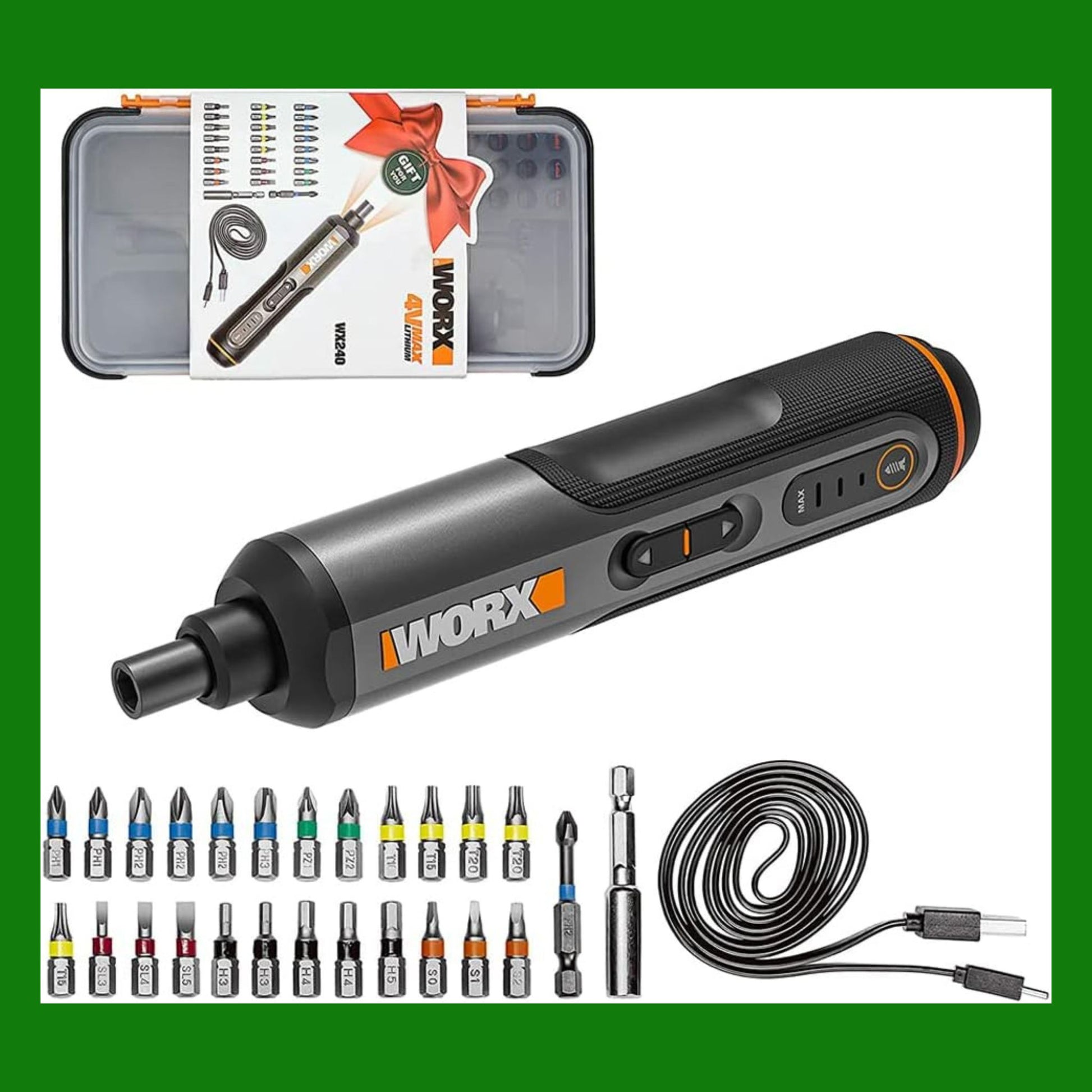 Avvitatore 4 V Worx | WX240 - a batteria | 1,5 Ah, doppia luce LED