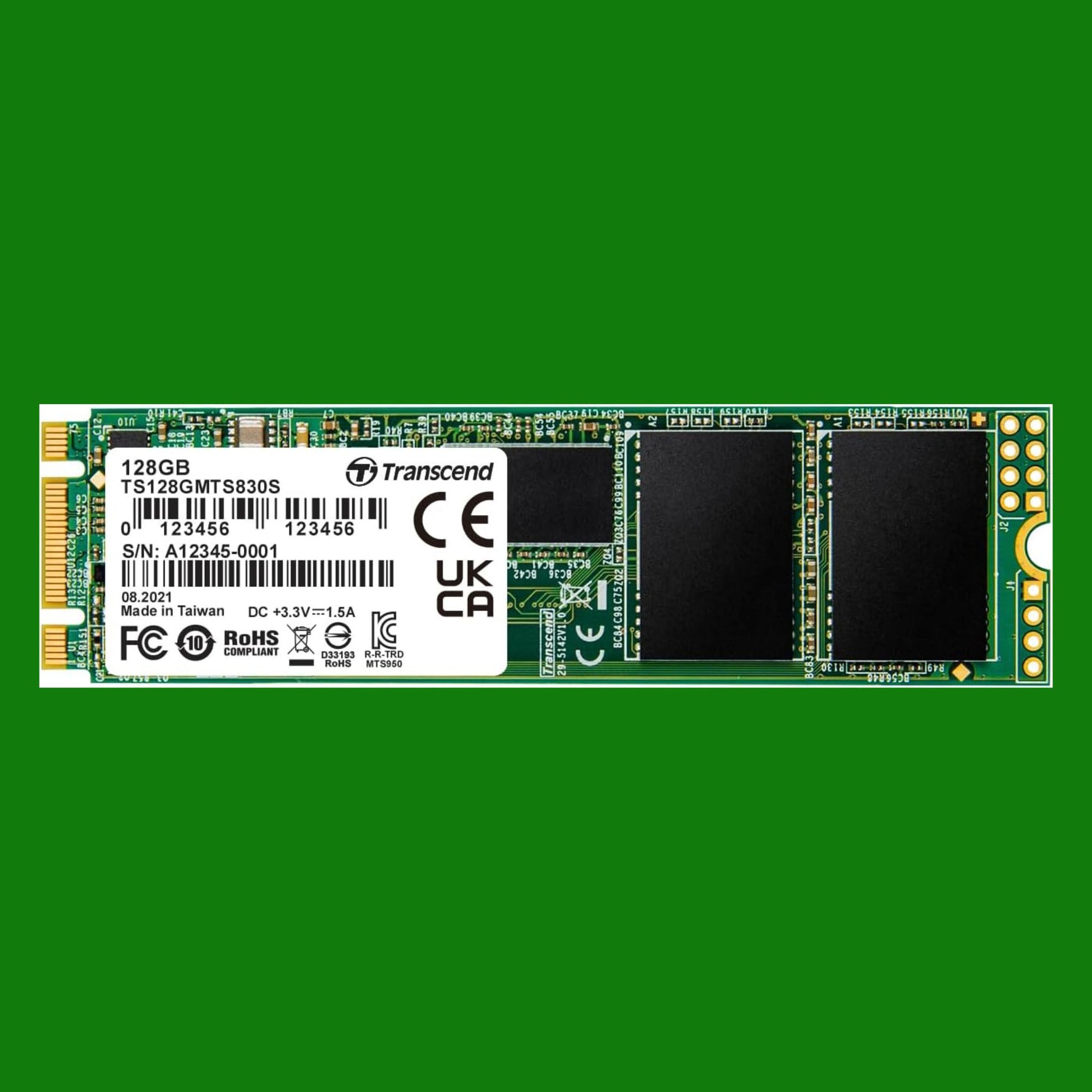 Transcend SSD interno MTS830S M.2 2280 SATA III 6 Gb/s da 128 GB