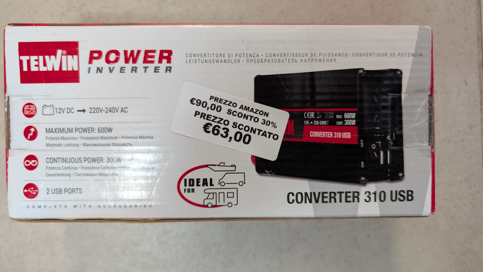 Convertitore DC AC Converter 310 inverter 12V 230V 300W 1851404