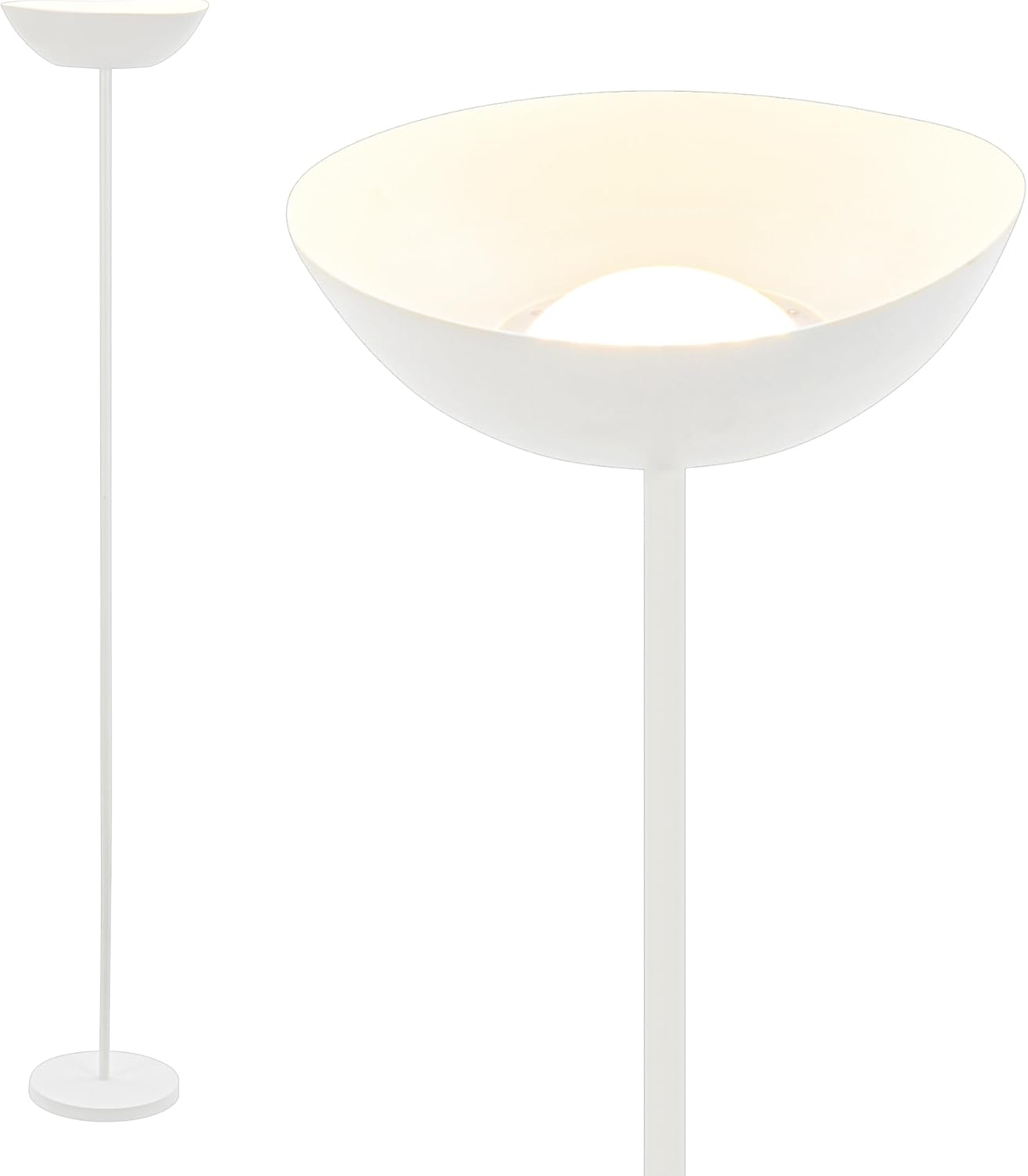 BRILONER - Lampada da terra LED senza fili con funzione touch, dimmerabile all'infinito, batteria ricaricabile e lampadina sostituibile, 170 cm