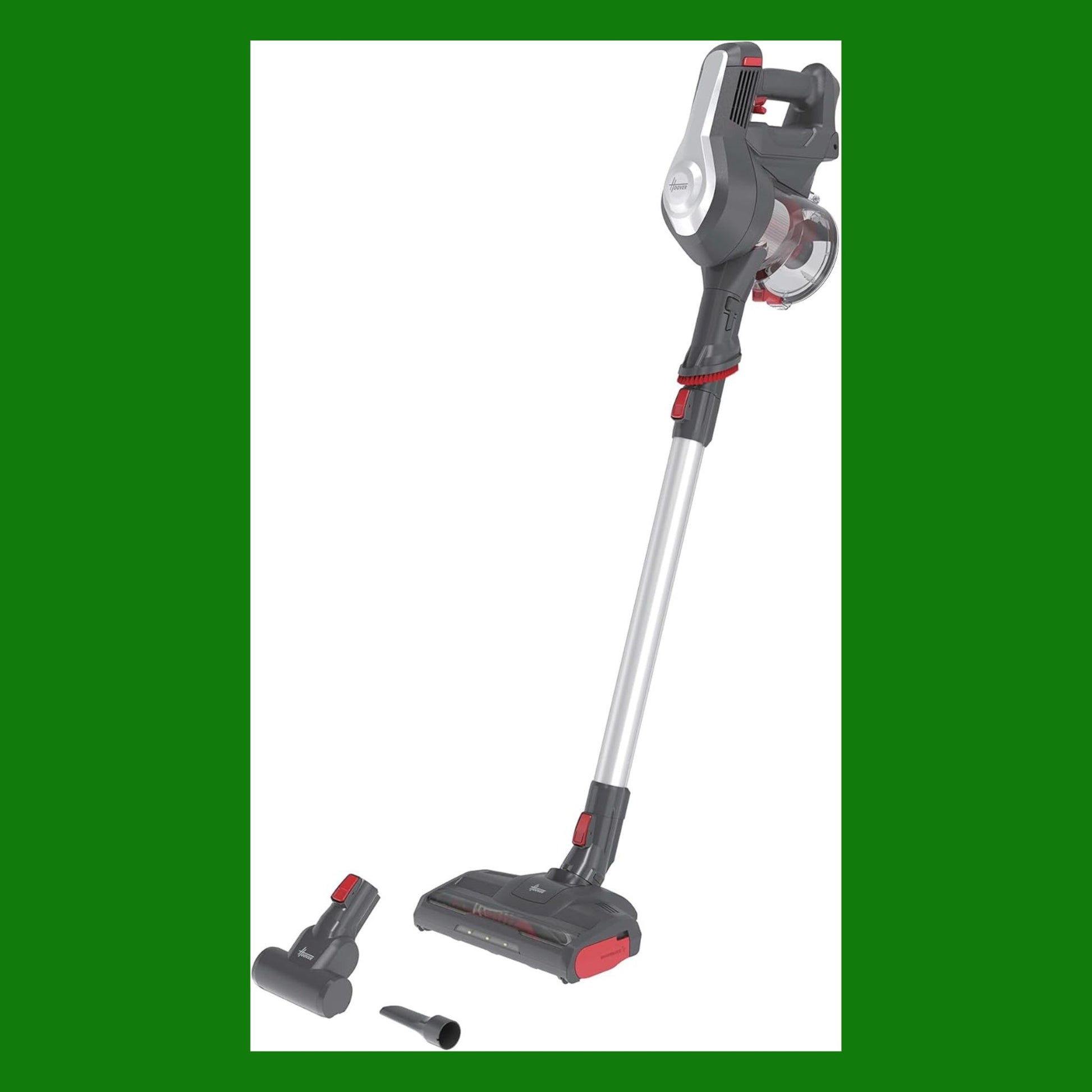Hoover H-Free 100 Hf122Gpt 011 Aspirapolvere Elettrica senza Fili, senza Sacco, 170W, 0,9 L, Ciclonico, Mini Turbo Spazzola, Autonomia 40 Min, Rosso