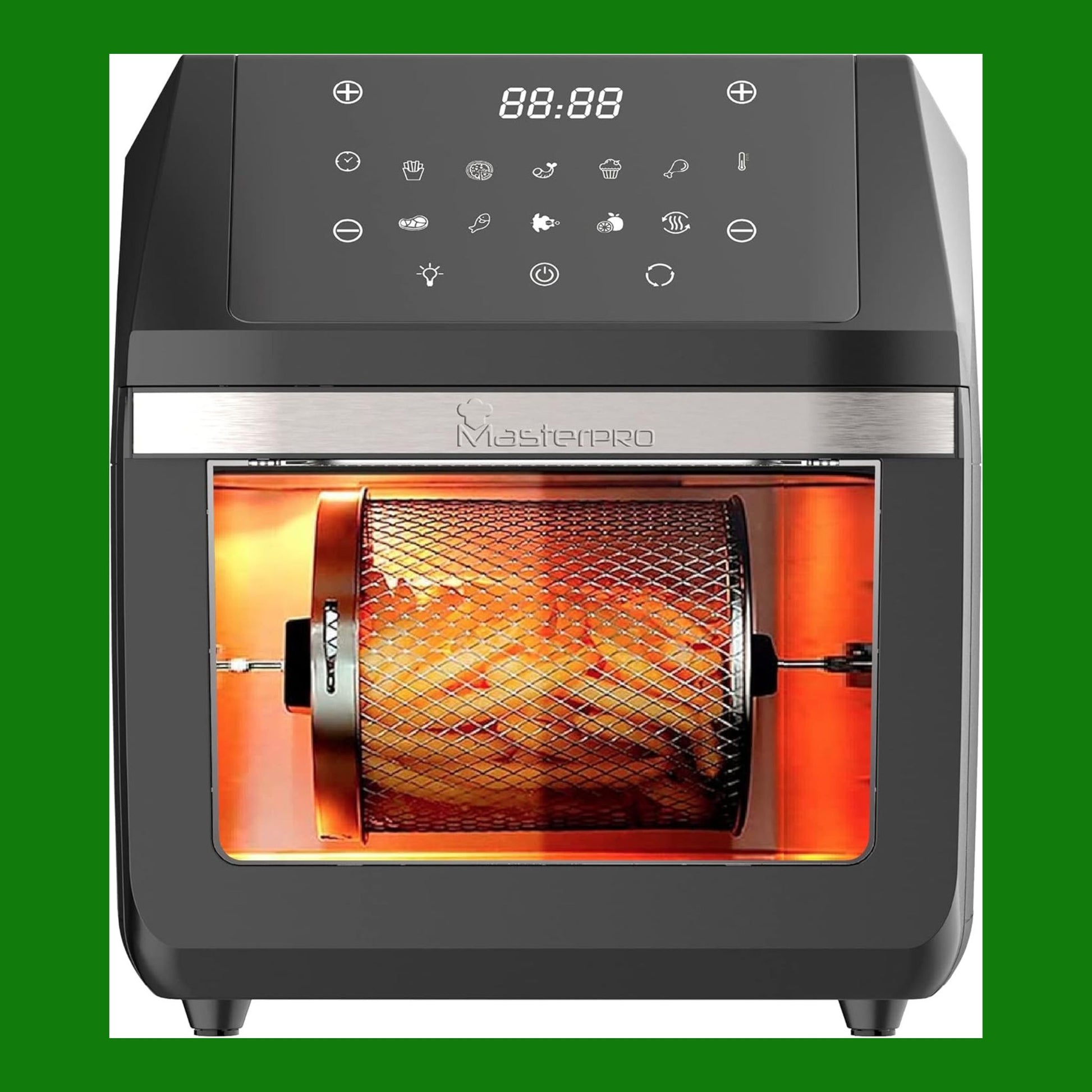 MasterPro Rocket 1100 | Friggitrice Forno Senza Olio | Capacità di 11 L e 1800 W di Potenza | Schermo LED Touch e Cestello Antiaderente