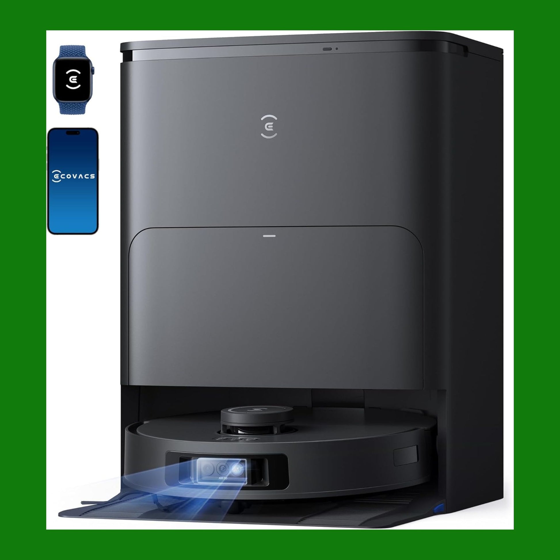 ECOVACS T30S PRO Robot Aspirapolvere Lavapavimenti, 11000Pa, Tecnologia Antigroviglio, TruEdge™ Adaptive Edge Mopping