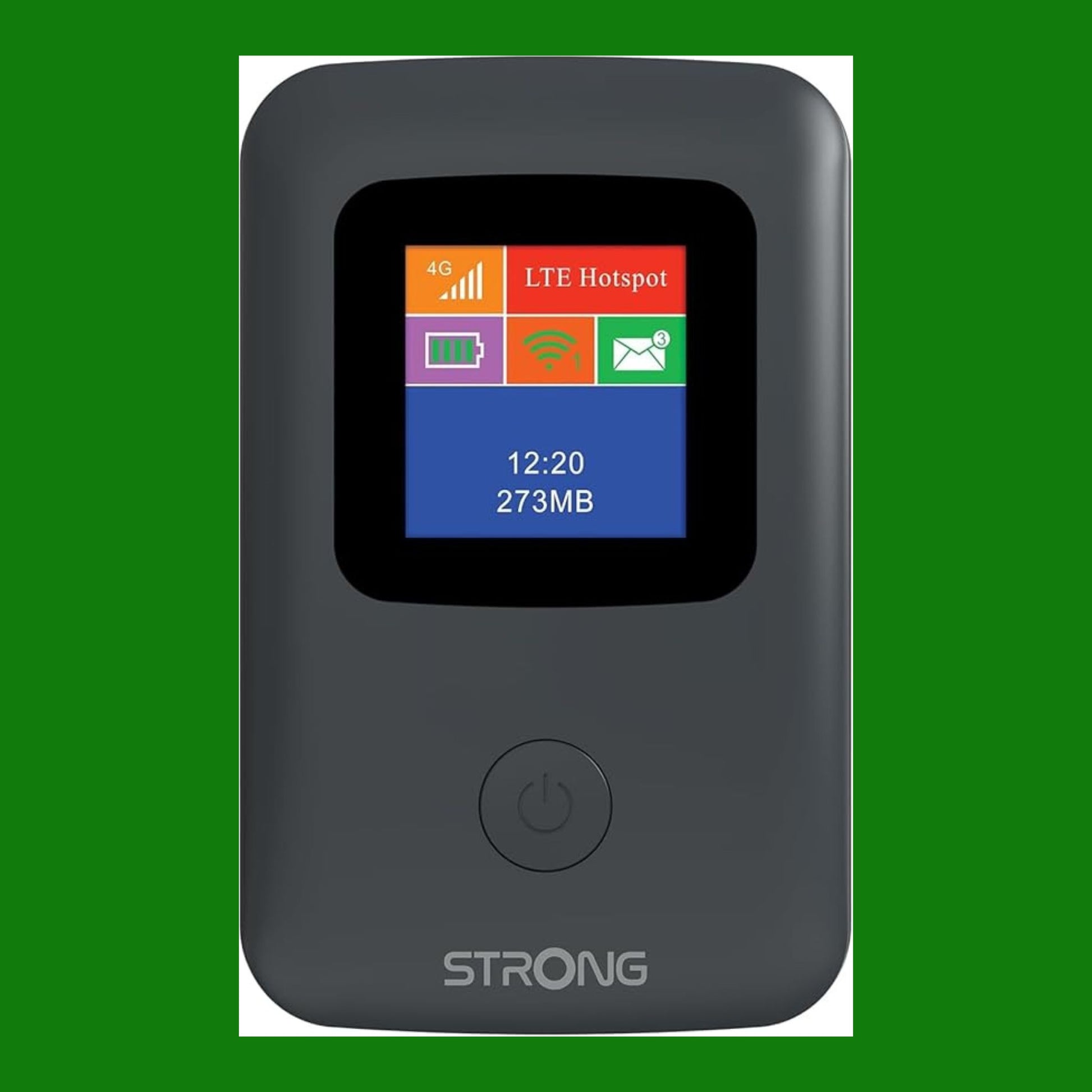 STRONG  Router 4G Hotspot - Saponetta con Display Fino a 150 Mbps  Connessione Wi-Fi per fino a 10 Dispositivi