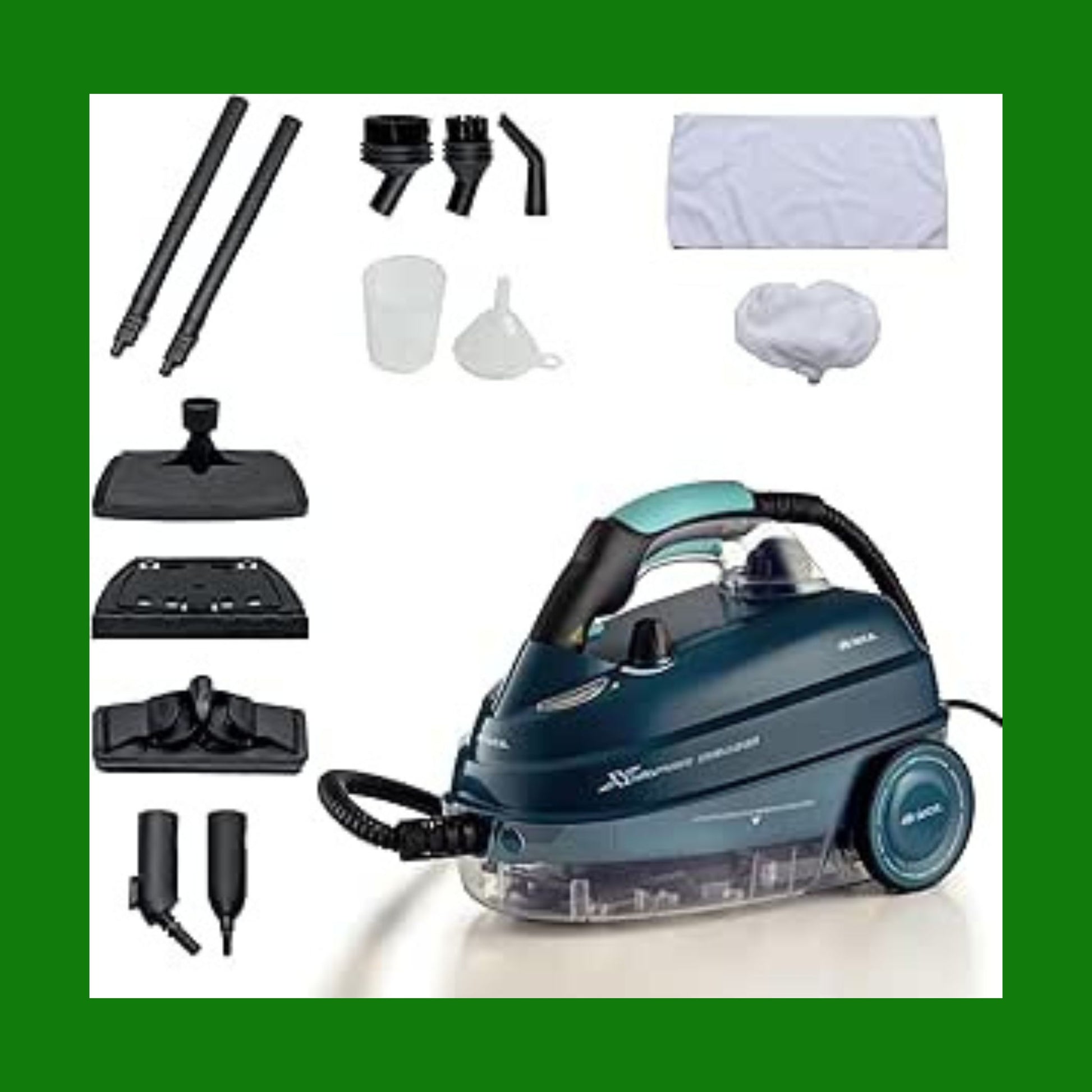 Ariete 4146 XVapor Deluxe, Pulitore a Vapore Mobile, 5 bar, Vano Portaccessori Integrato, Autonomia fino a 55', Cavo 6 m, 1500W, Blu