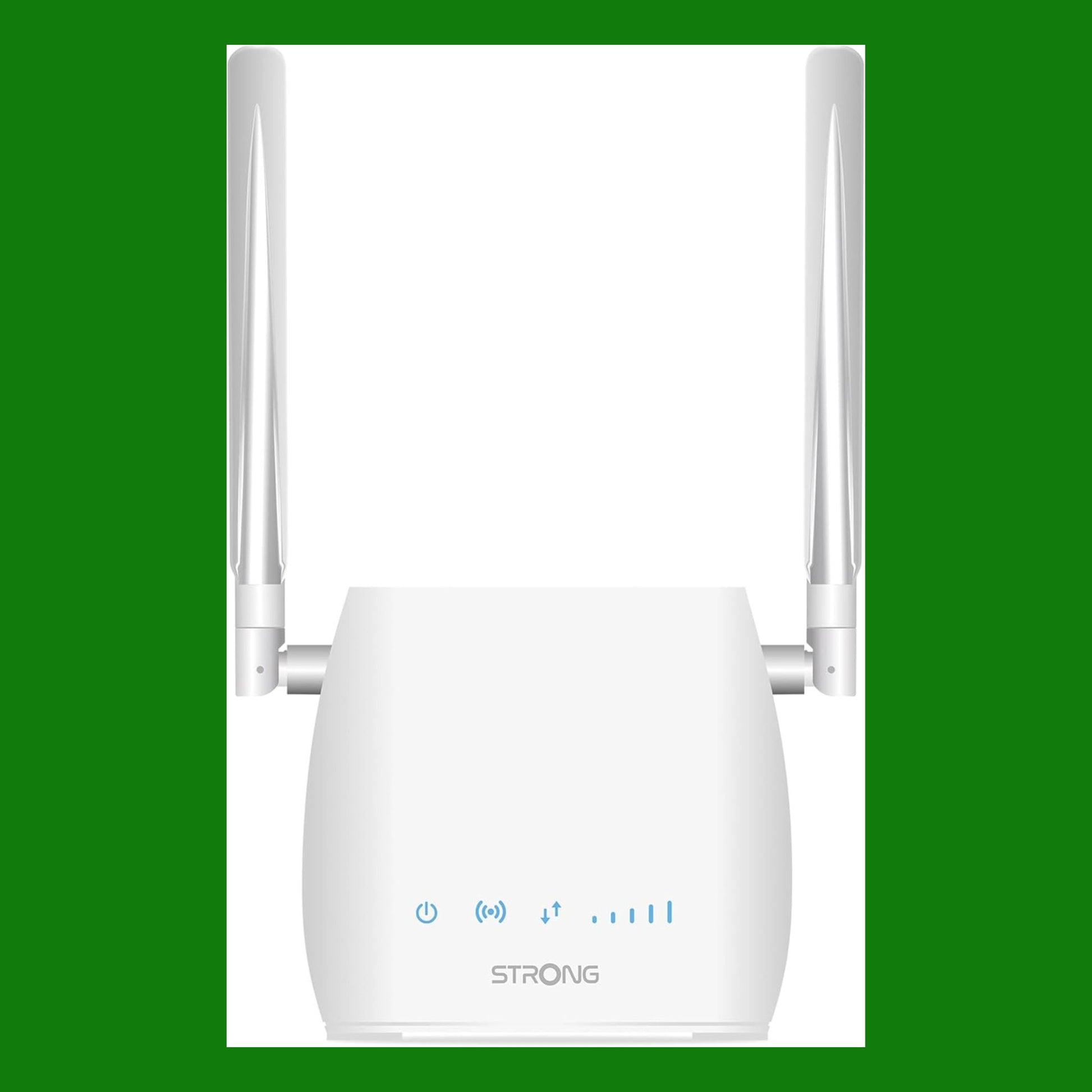 STRONG - Router Wifi 4G LTE 300M - Wifi fino a 150 Mbps 4G/300 Mbps - 1 porta RJ45 - Funziona con tutti i tipi di SIM