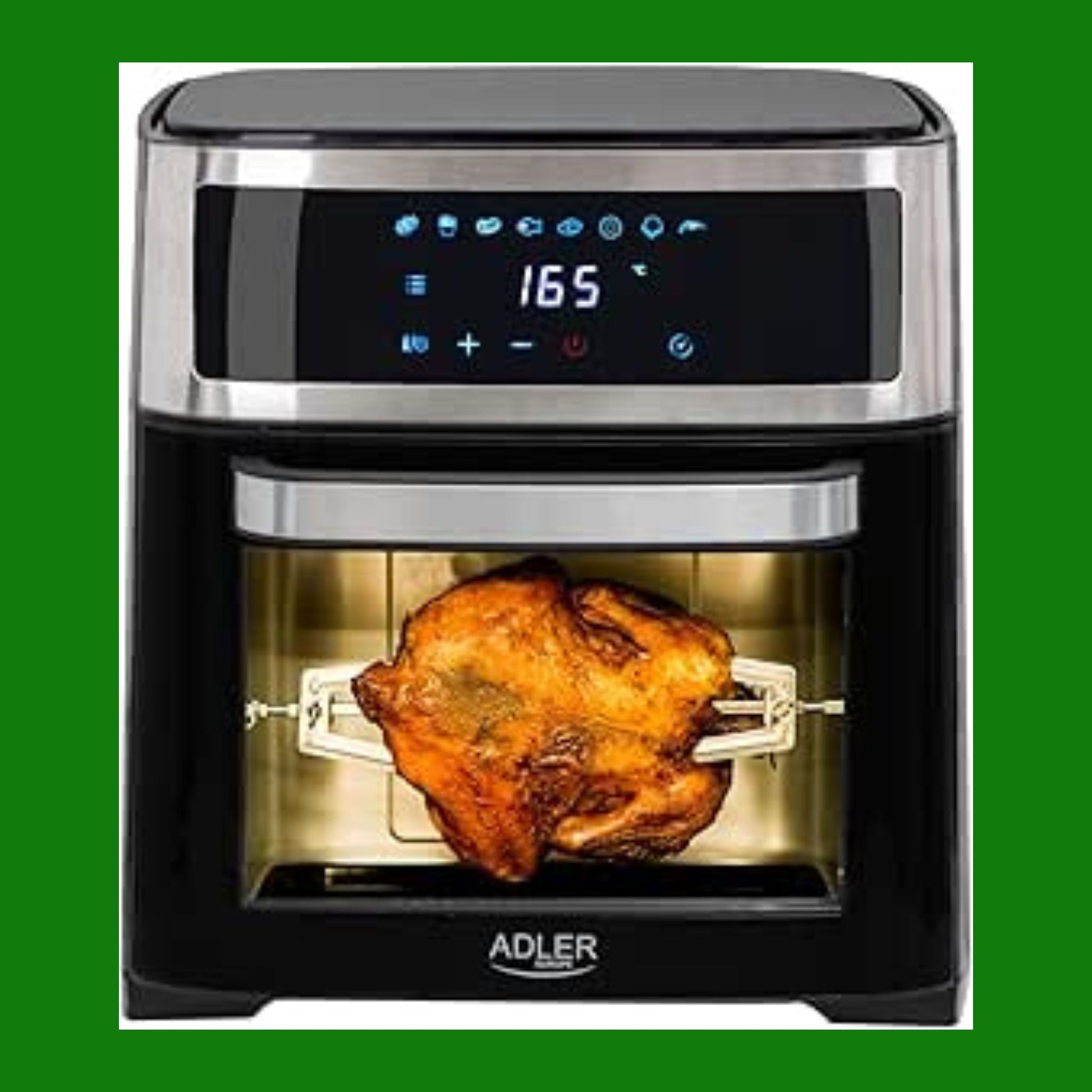 ADLER Forno Airfryer 8 in 1, 1500W, capacità 13L, argento