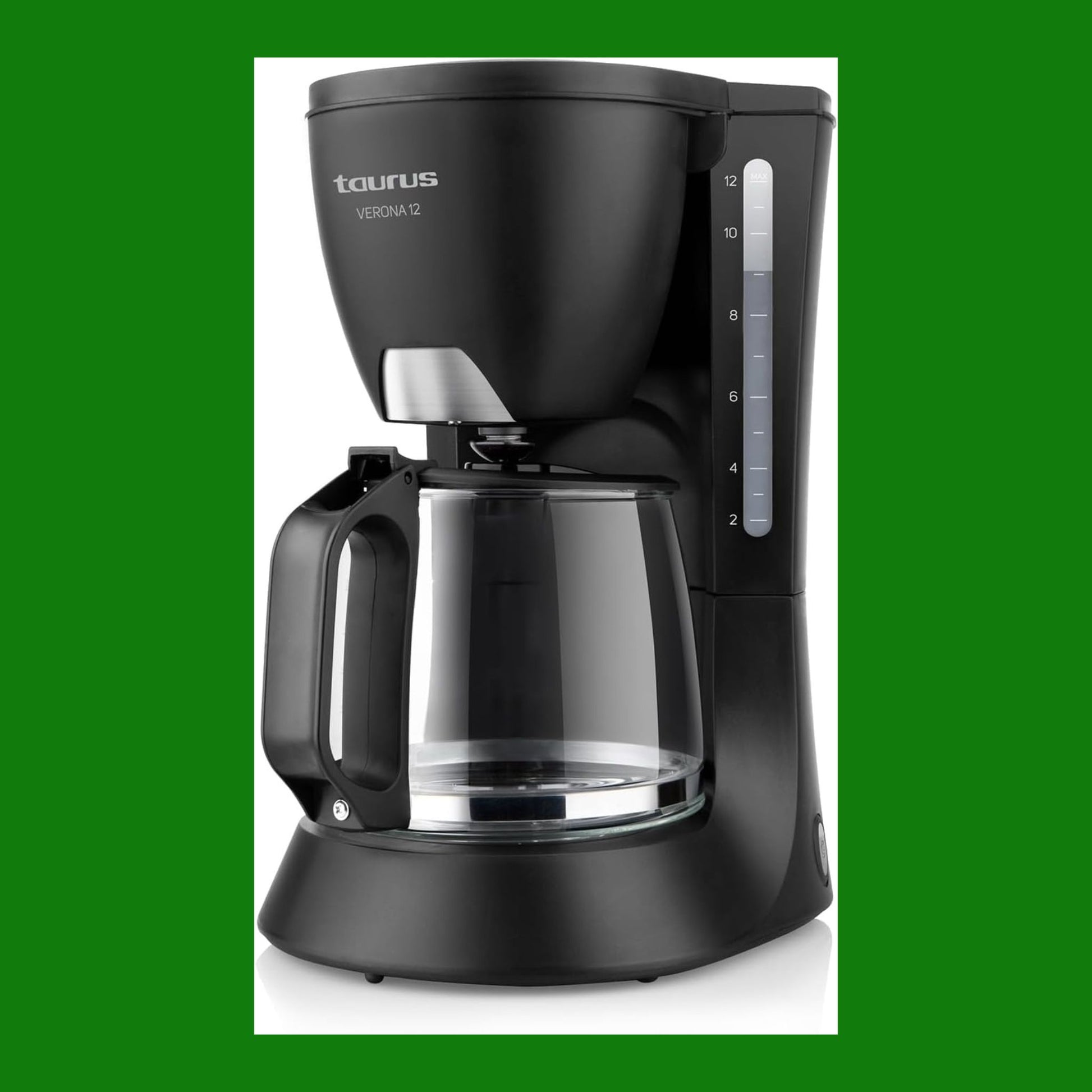 Taurus Verona 12 Caffettiera a Goccia, 800 W, 1.2 Litri, plastica