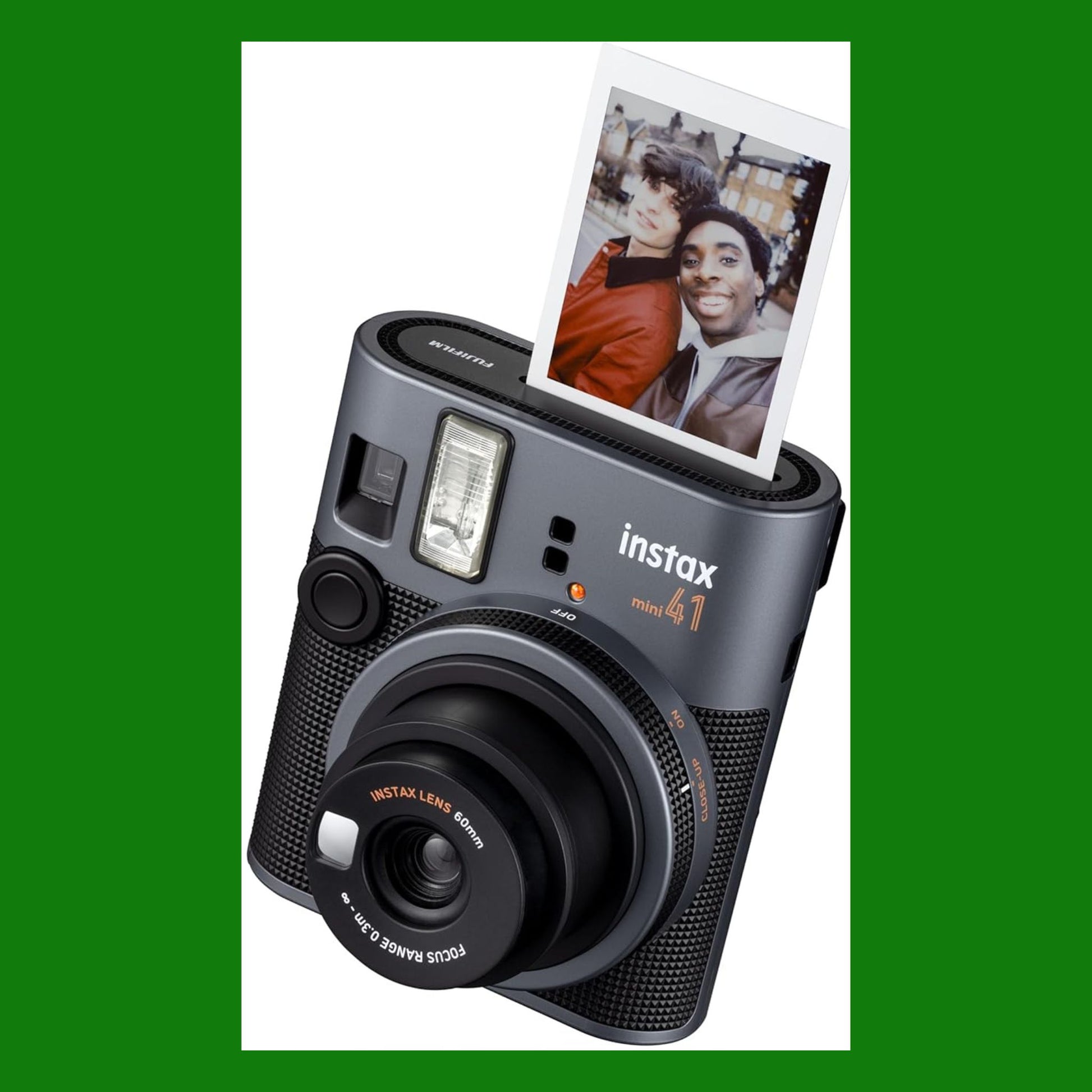 Fujifilm instax mini 41 - Fotocamera Istantanea, Design Vintage, Controllo dell'Esposizione e Flash Automatici, Modalità Selfie e Close Up