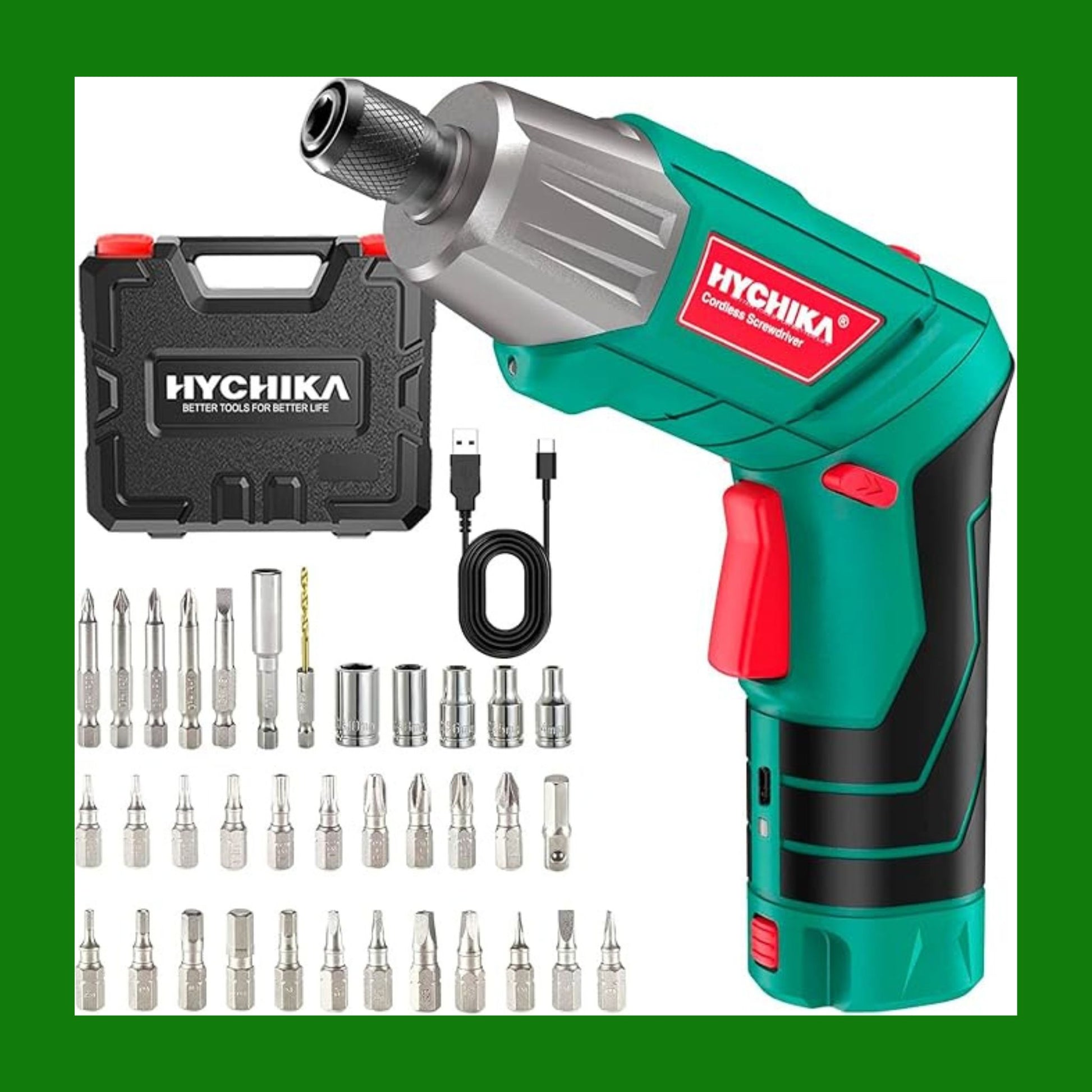 HYCHIKA Avvitatore a Batteria 6Nm, Cacciavite Elettrico 3.6 V 2.0 Ah, Avvitatore Elettrico,