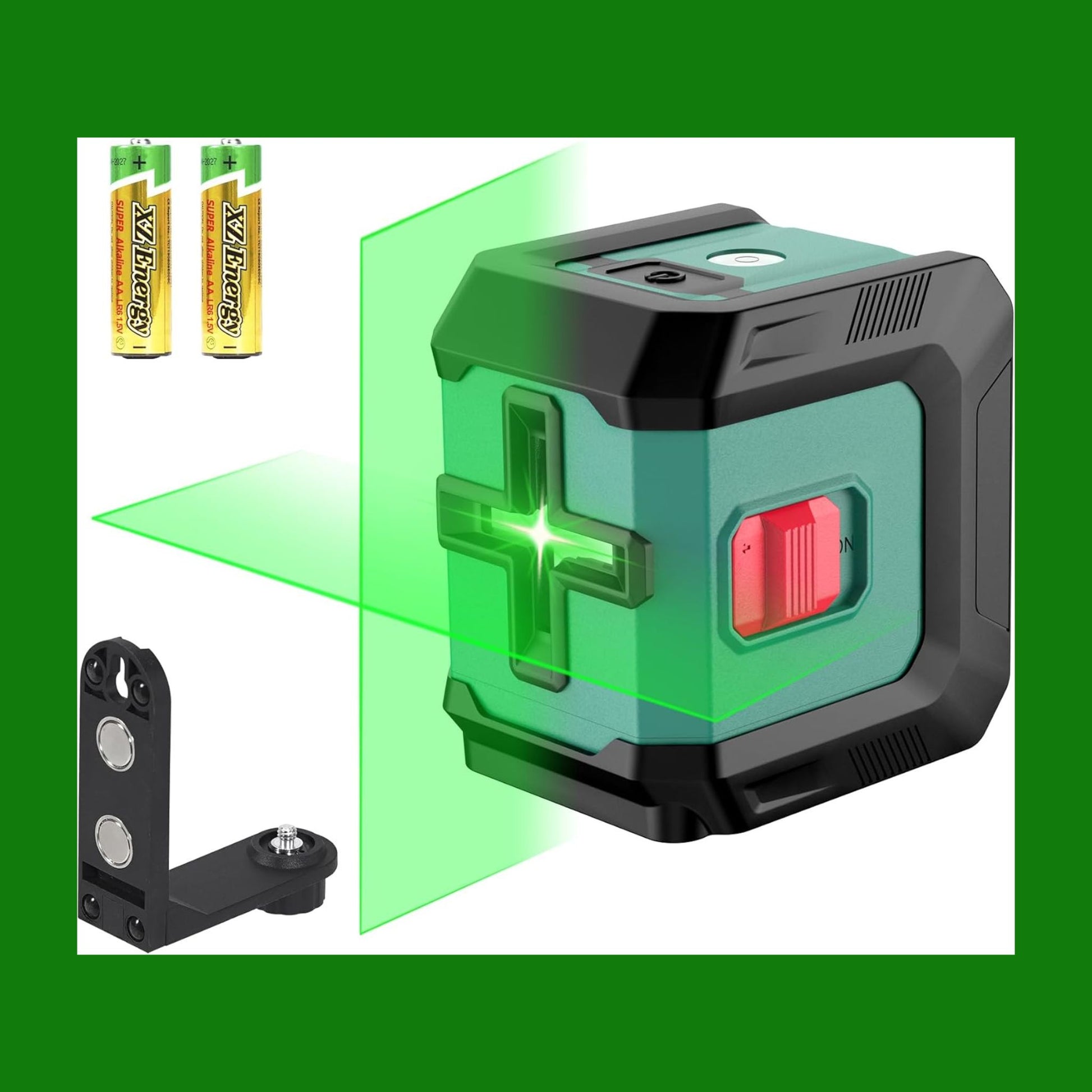 HYCHIKA Livella Laser Autolivellante, Livella Laser Verde Regolabile con 3 Livelli di Luminosità