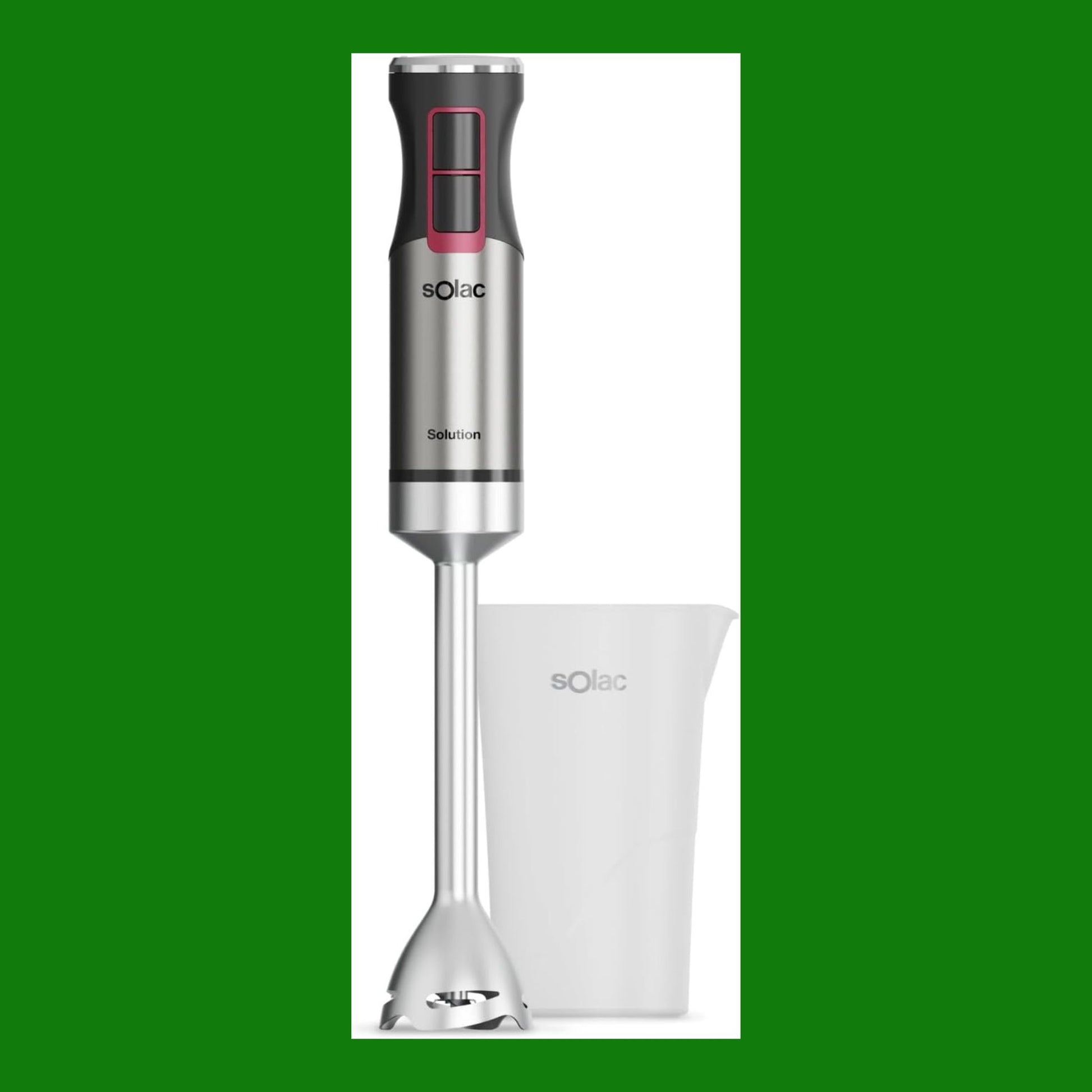 Solac Frullatore a immersione 1500W  21 velocità regolabili + Turbo 4 lame acciaio inox