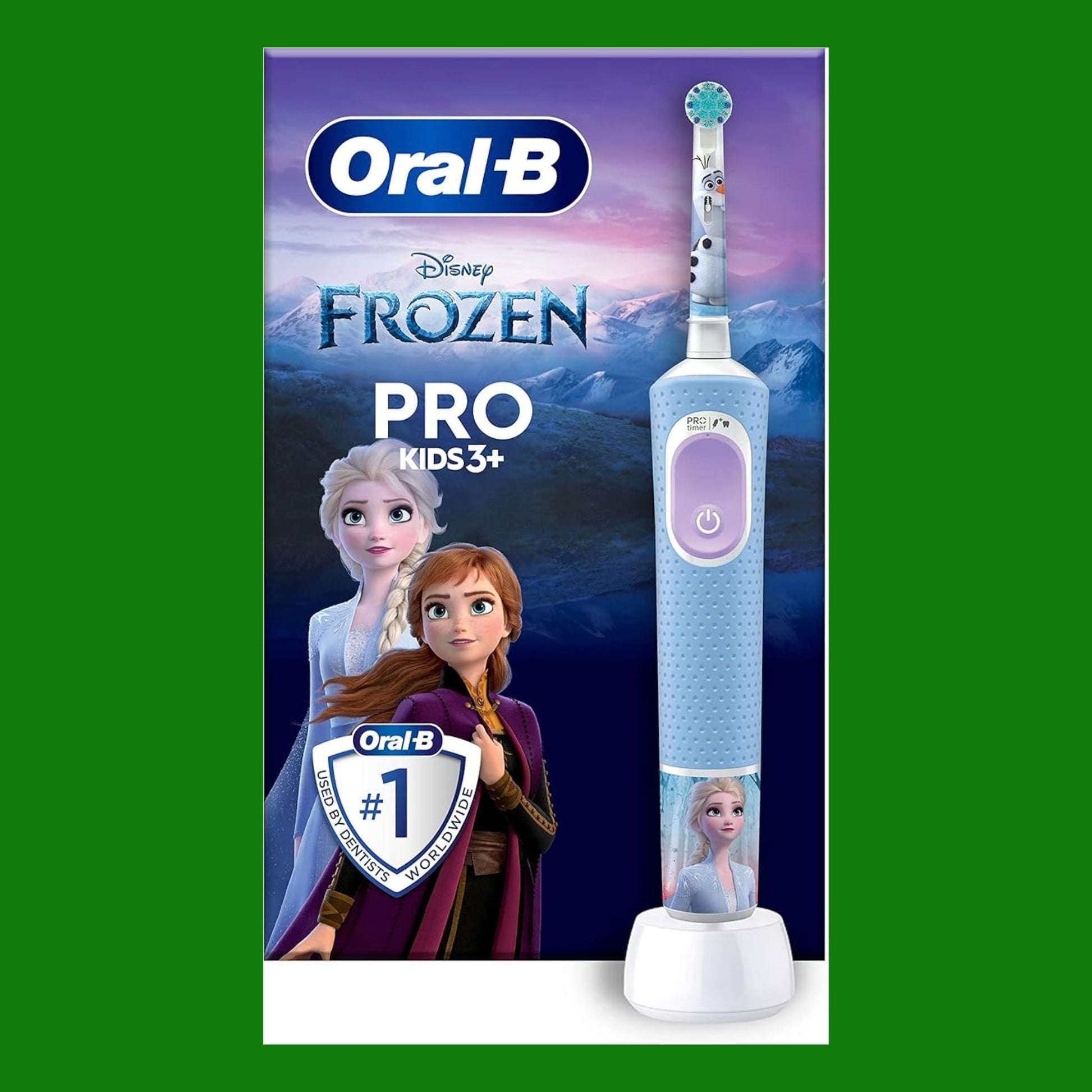 Oral-B Spazzolino Elettrico Ricaricabile Pro Kids Frozen, 1 Testina, per Bambini da 3 Anni in Su, 1 Spazzolino