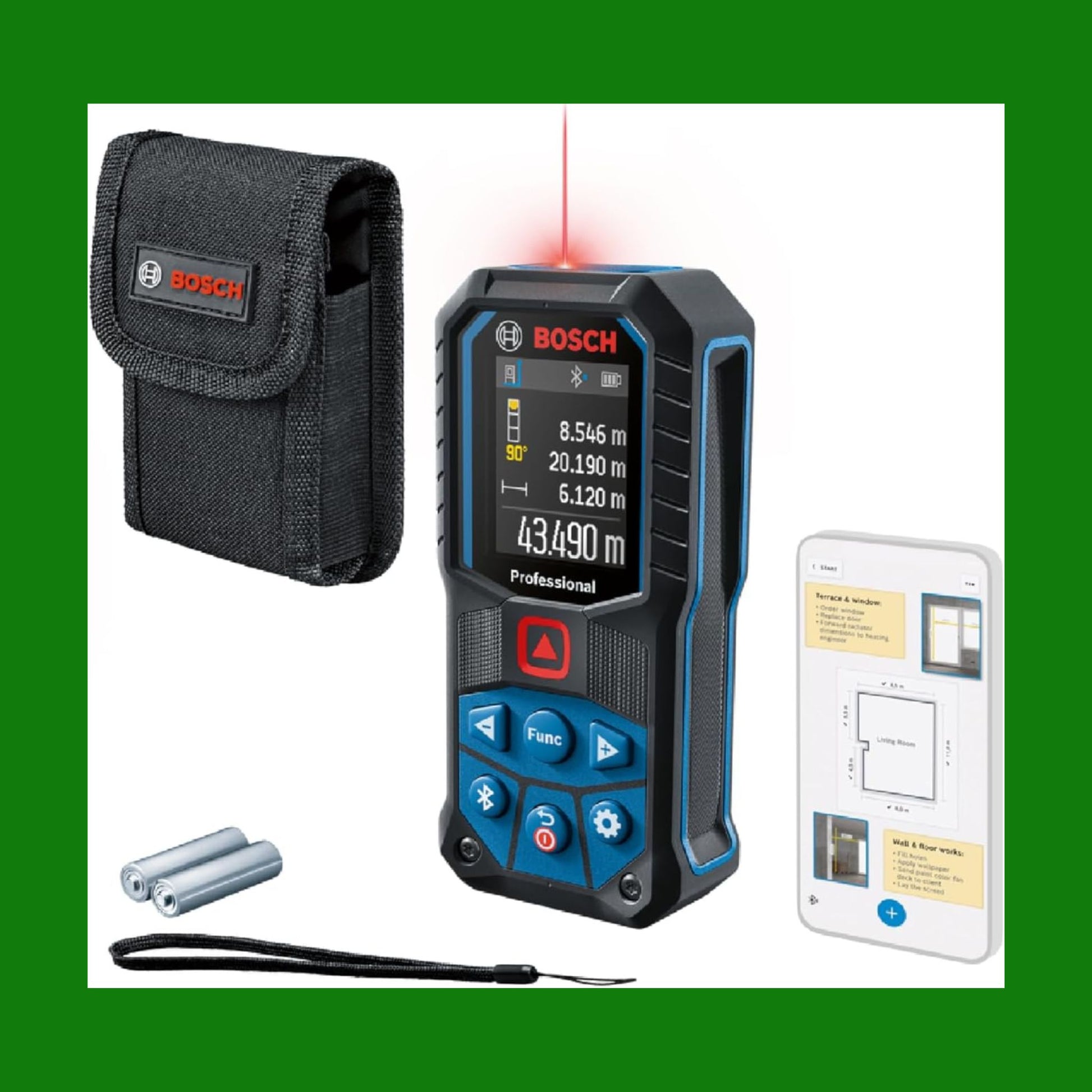 Misuratore di distanza Bosch GLM 50-27 CG Professional Distanziometro laser Nero, Blu 50 m