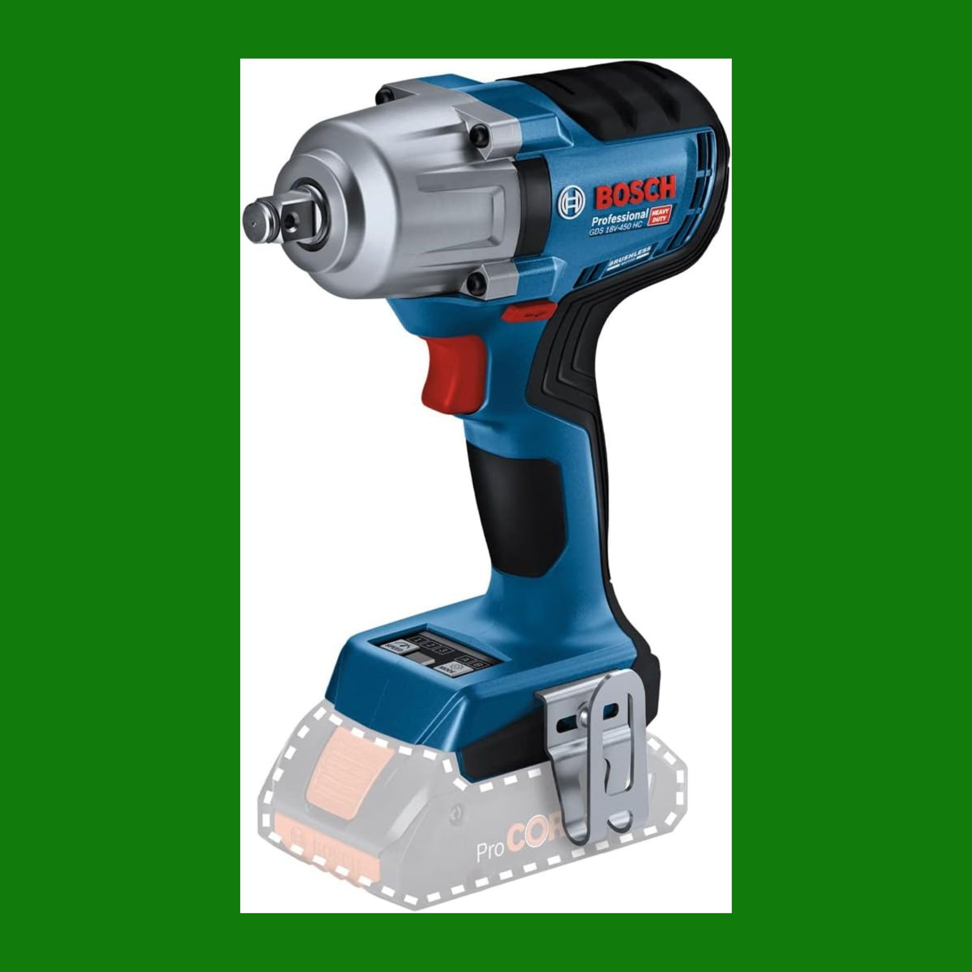 Bosch Professional 18V System Avvitatore a massa battente a batteria GDS 18V-450 HC
Senza batteria/caricabatteria
