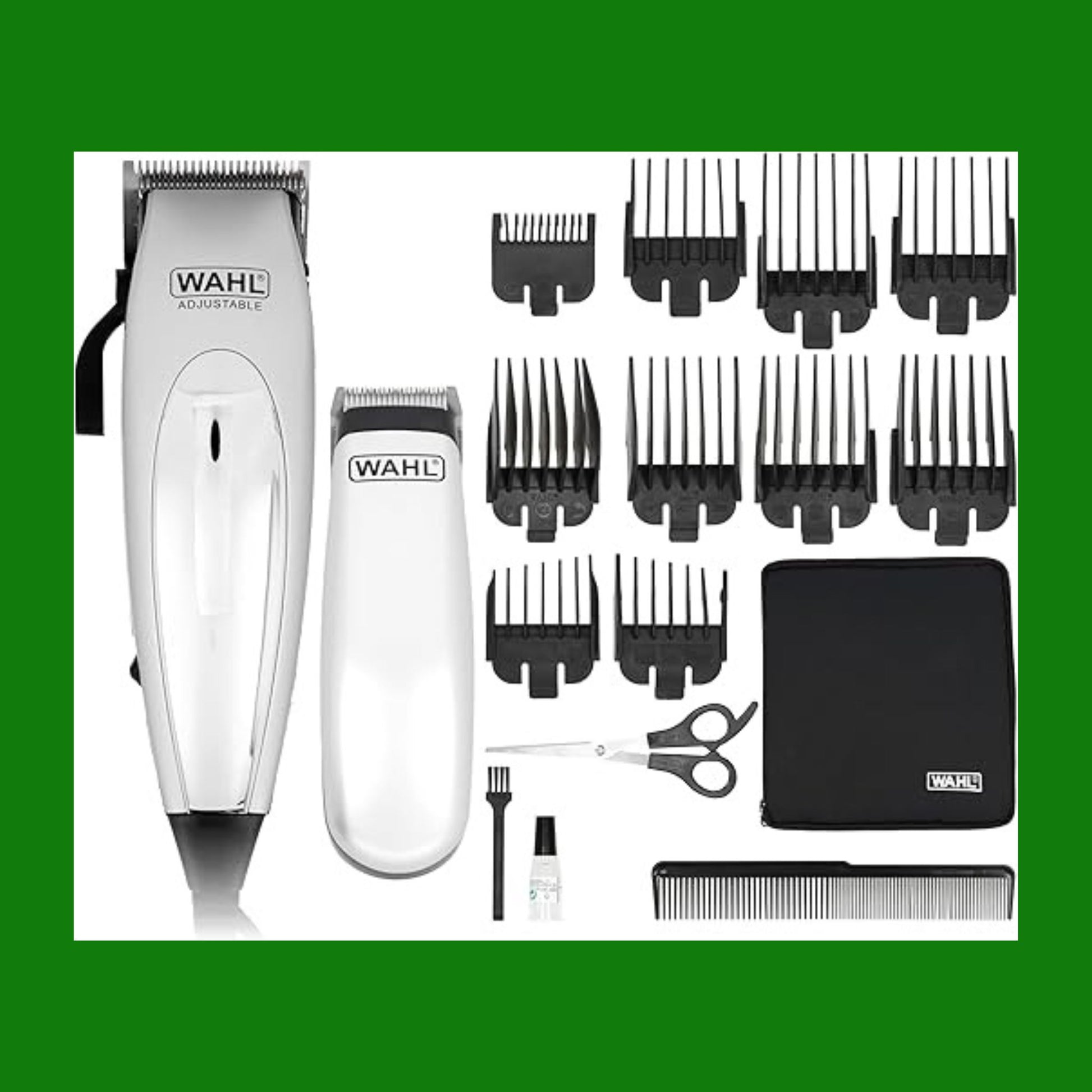 WAHL Home Pro Deluxe Combo Taglia Capelli Elettrico con Filo e Leva di Regolazione 8 Pettini Guid