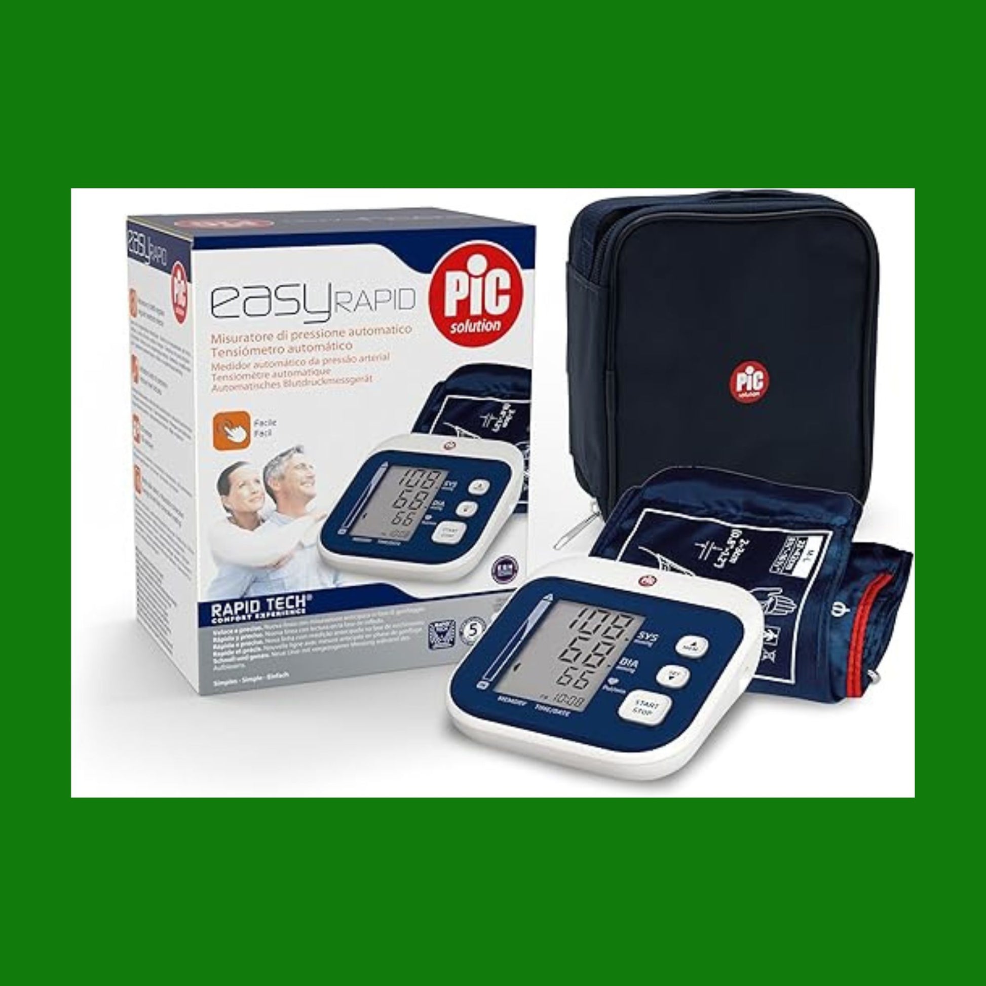 Pic Solution Misuratore Pressione Easyrapid Sfigmomanometro, Bianco e Blu