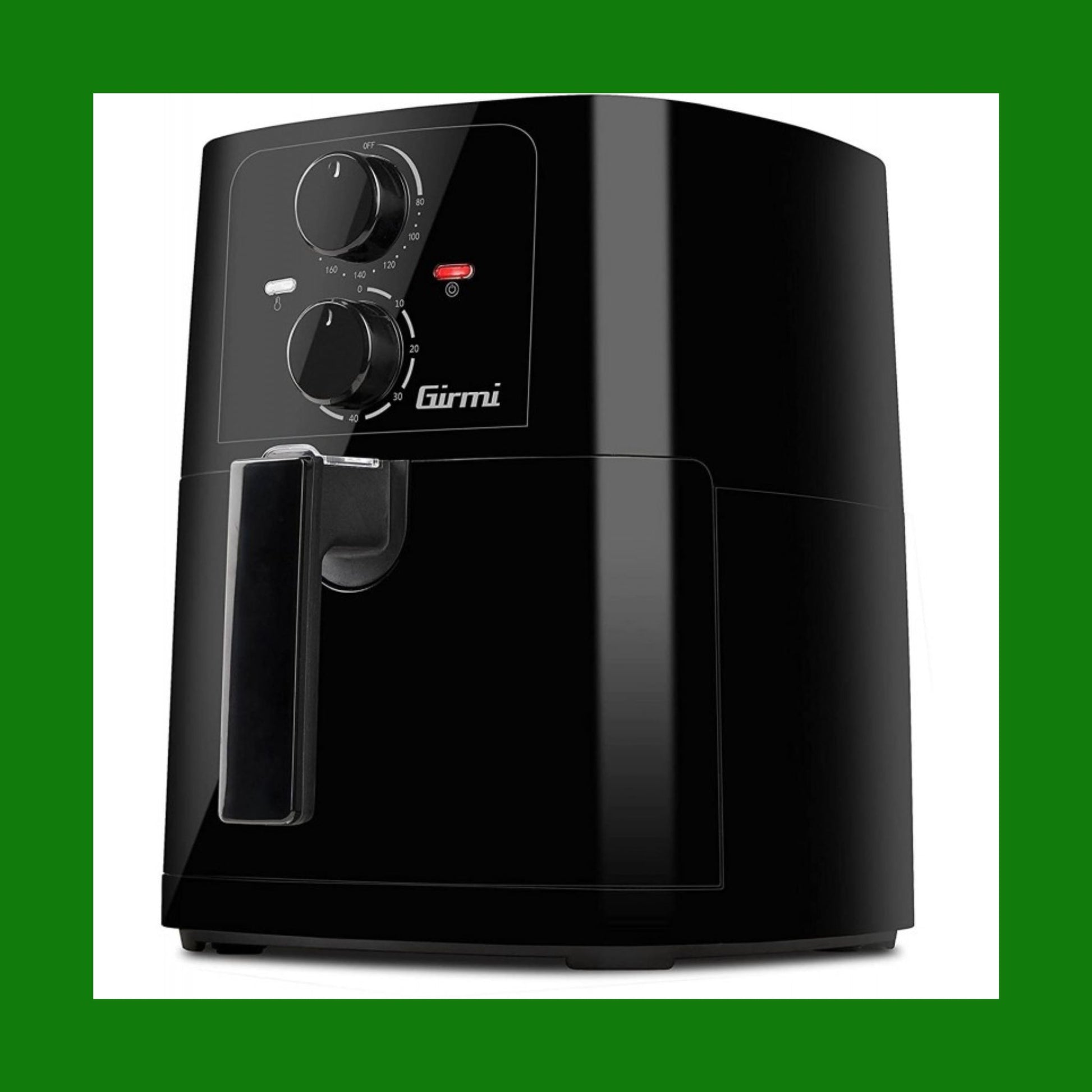 Girmi FG87 EcoFrit Black Friggitrice ad aria, 5 Litri, 1400 Watt, Nero